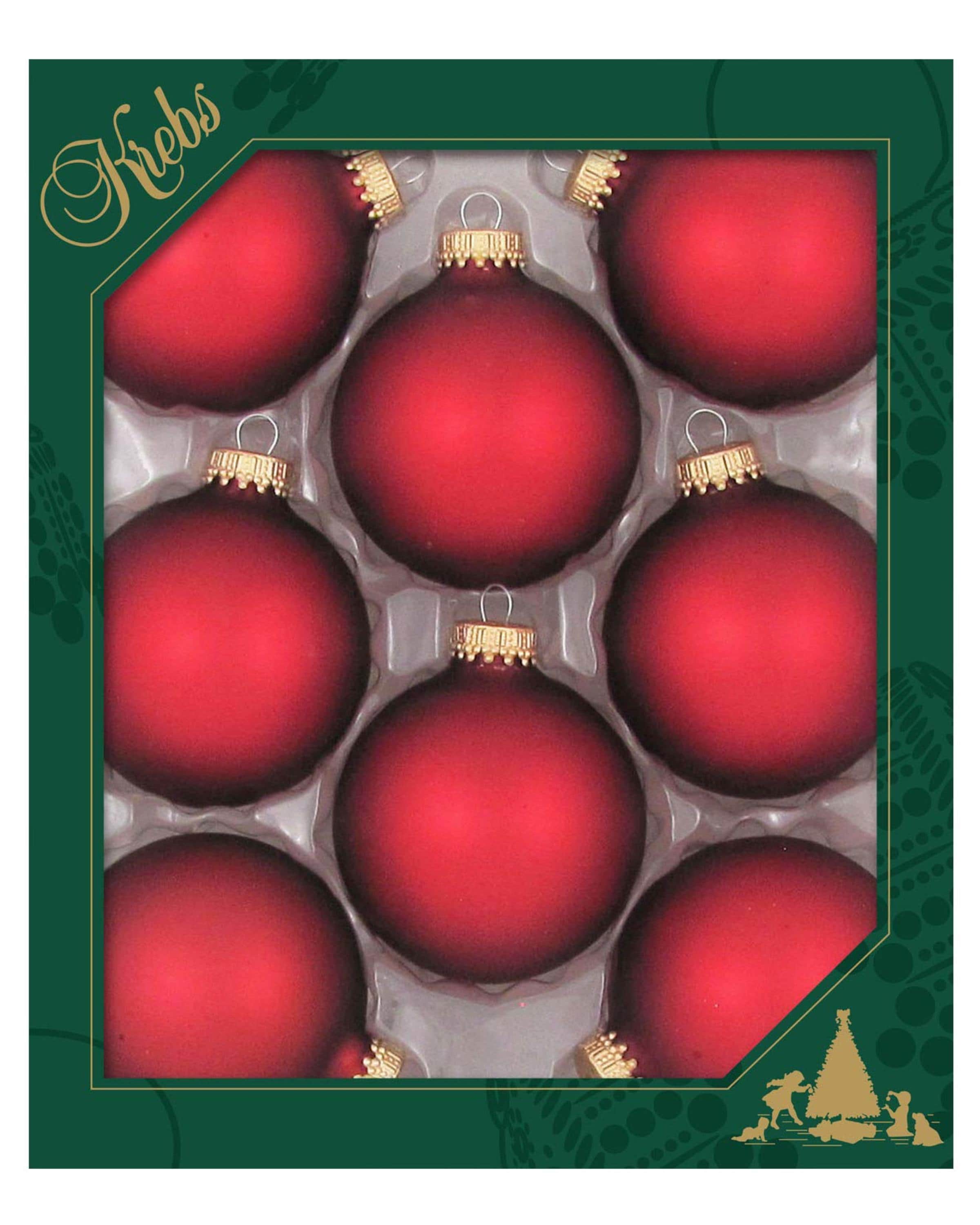 Krebs KBX70209 8 -Pack Red Standard Indoor Ornament set