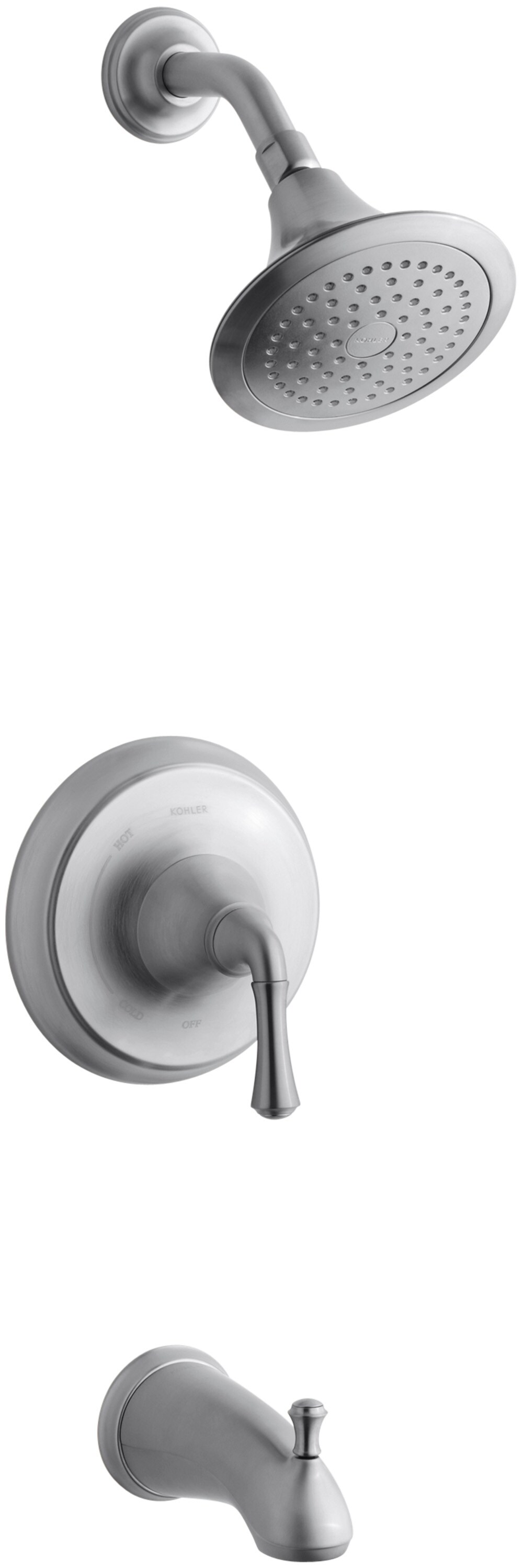 KOHLER Forte Brushed Chrome 1-Handle Faucet (Valve Not Included) at ...