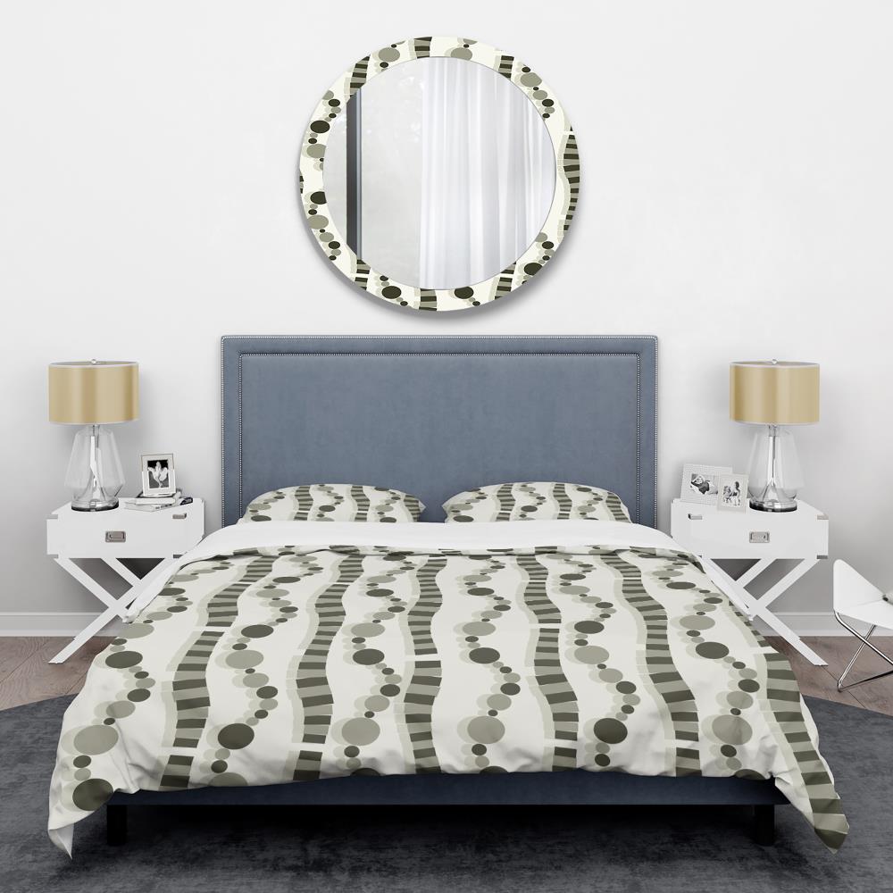 Designart BED24477-T 3 -Piece Grey Twin Duvet cover Set