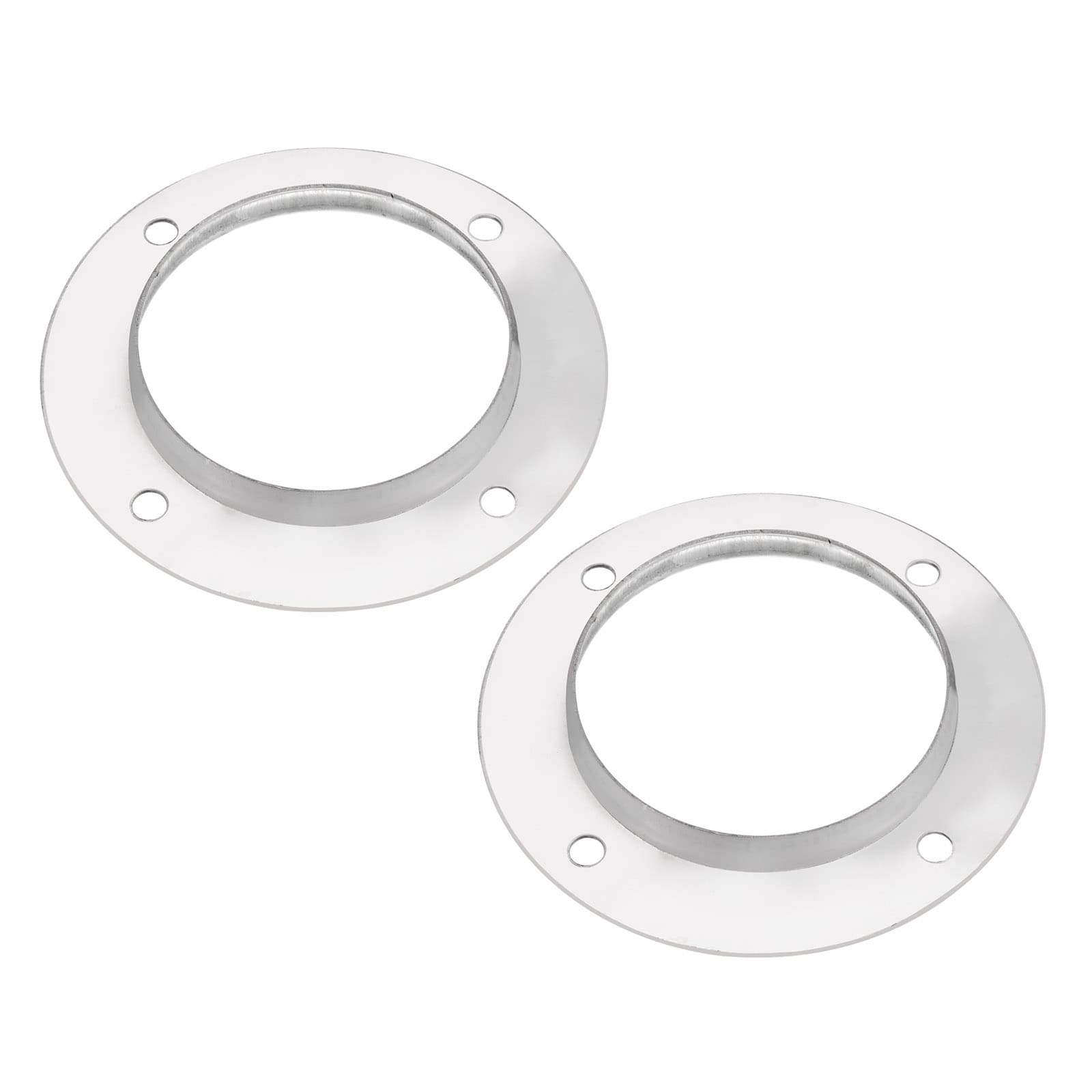 PATIKIL 2 Packs 4-Inch Duct Connector Flange Straight Pipe Exhaust Flange Stainless Steel Duct Mounting Plate for Heating Cooling Ventilation HVAC System