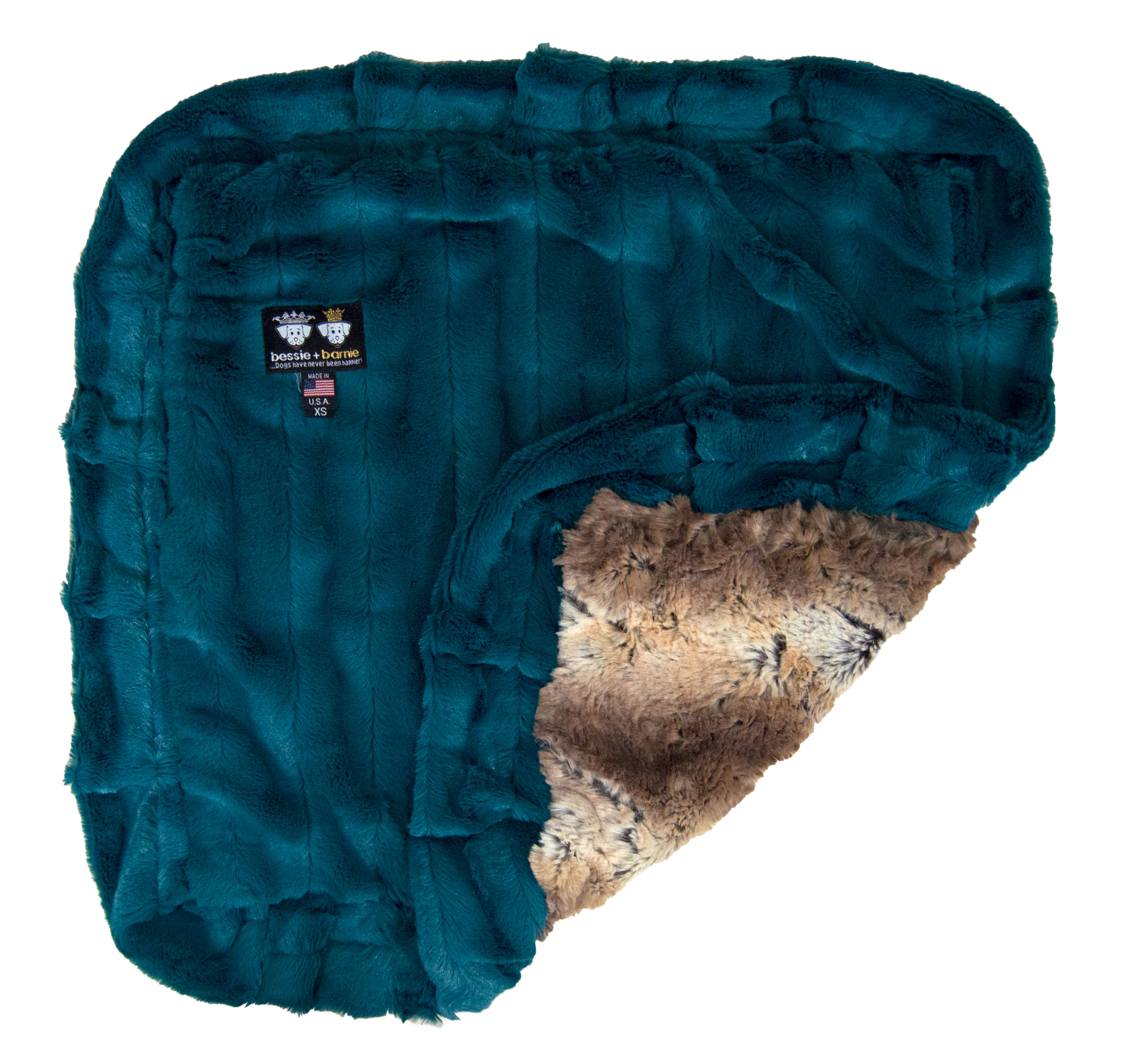 Bessie and Barnie BLNKTZ-SBWL-XL Rectangular Brown Polyester Pillow Dog Bed ( Large )