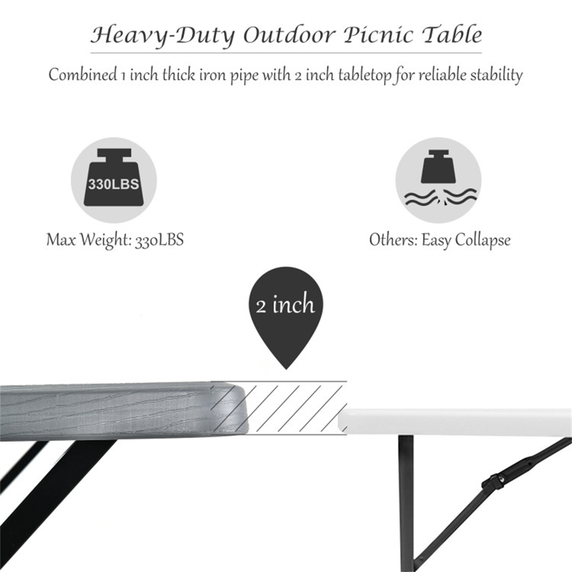 BABOOM BOM-3499GR-CO Picnic-Tables - View #10