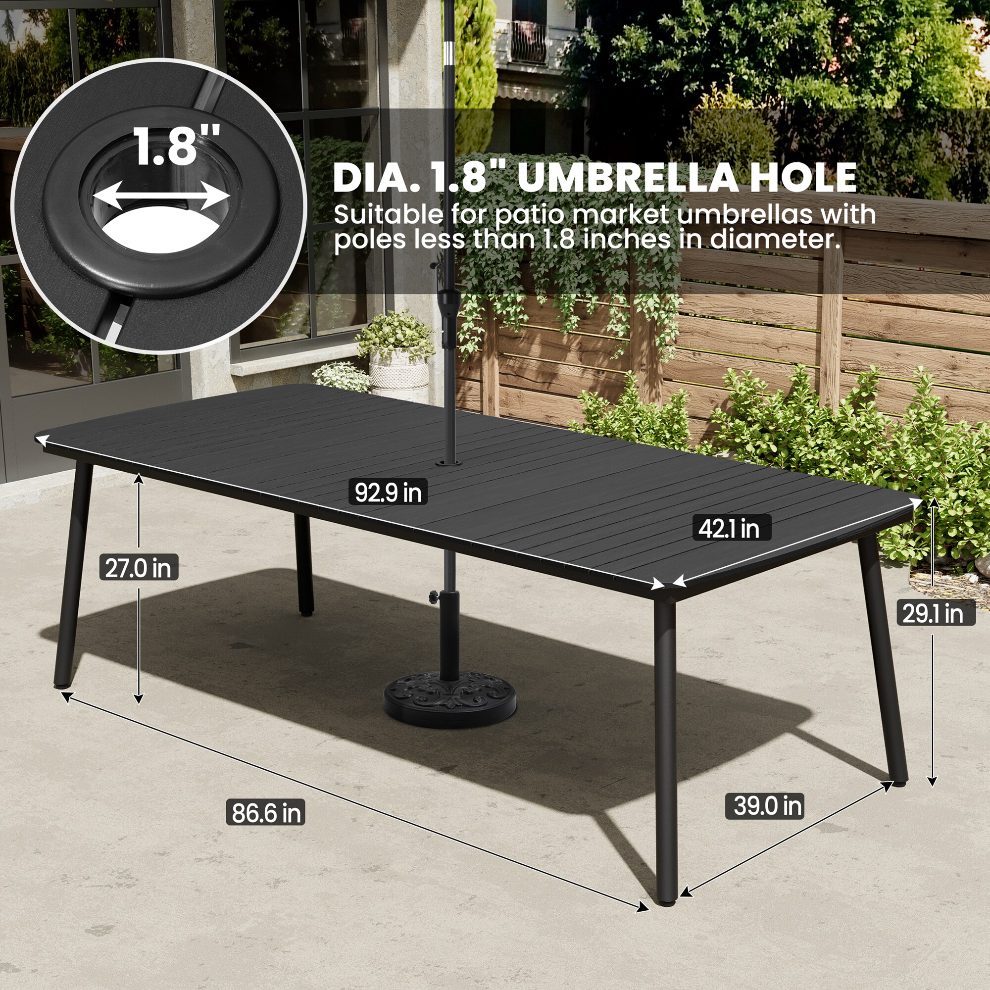 Crestlive Products CL-TB059BLK240 Patio-Tables - View #3