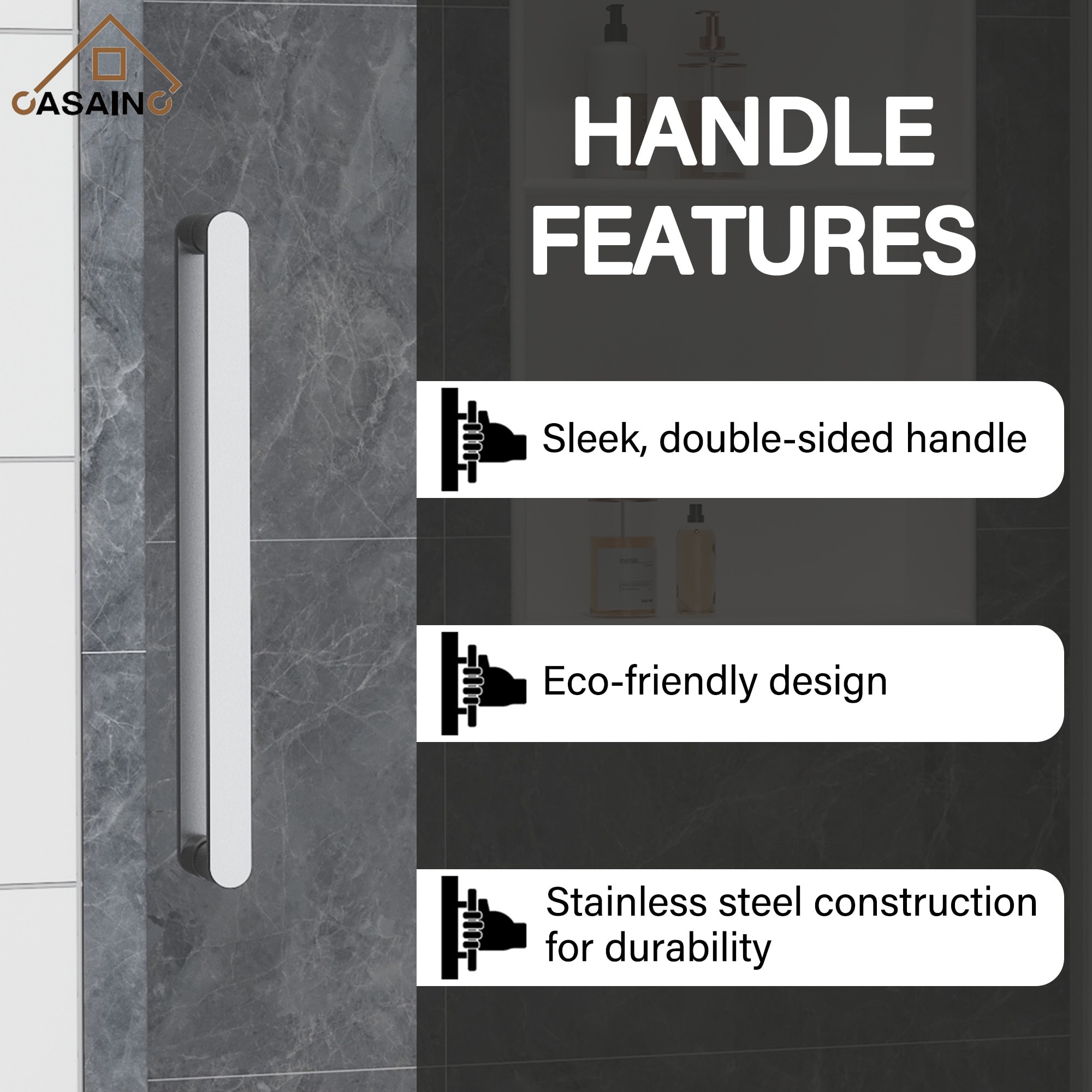 CASAINC WF-HW64426-LA Shower-Doors - View #6