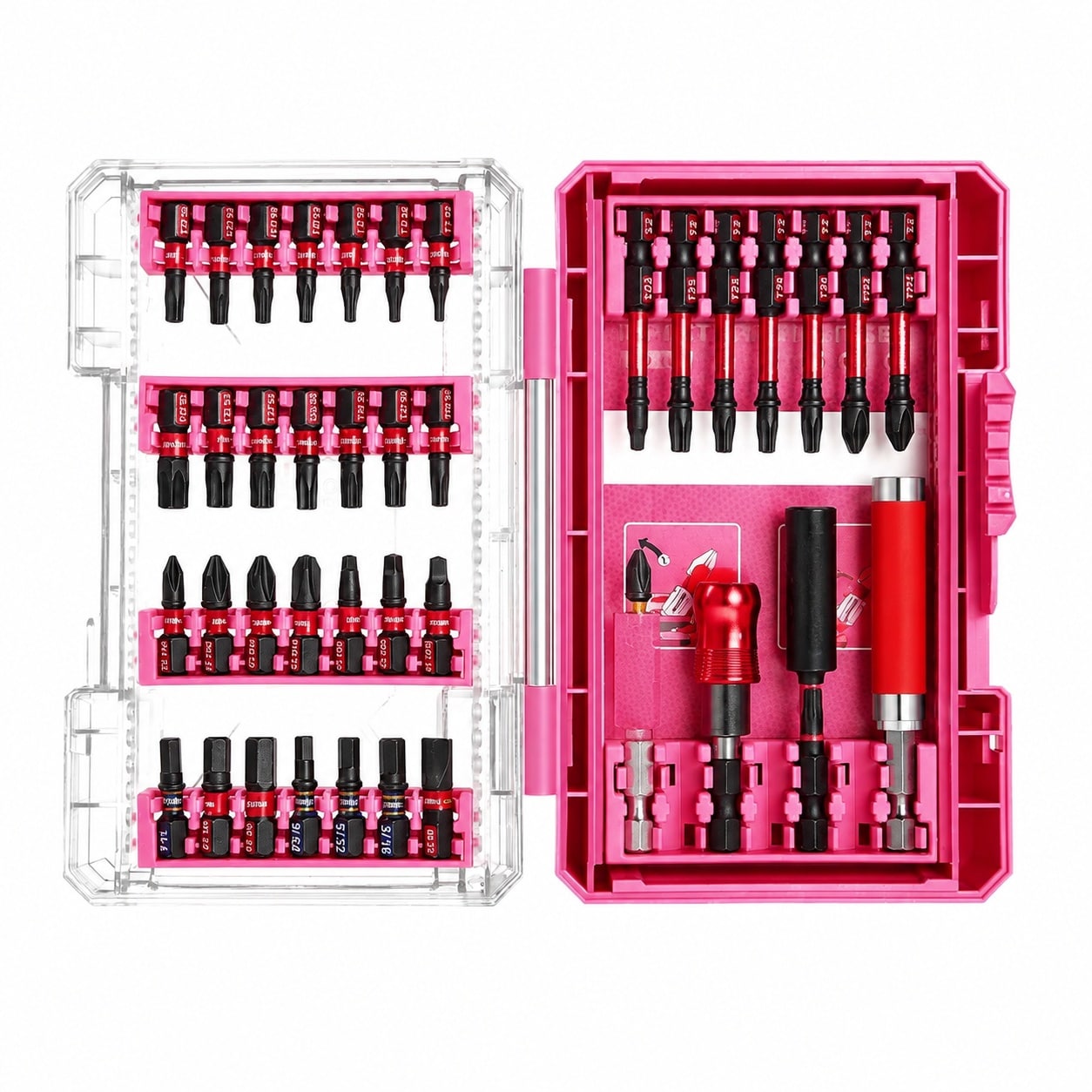 DYRCJ  40 Piece Impact Screwdriver Bits Set Magnetic S2 Steel Phillips Slotted Square Torx Insert Power Bits Tips with Impact Bit Holder and