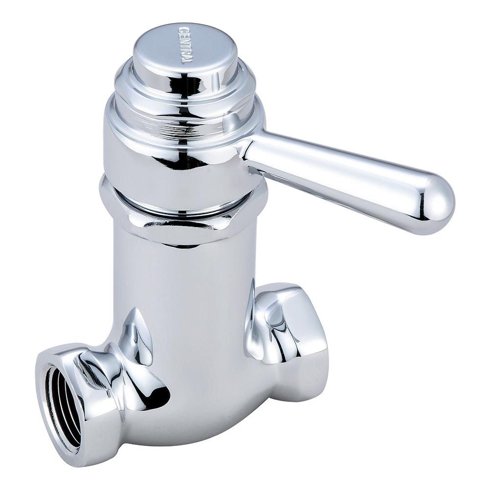 Central Brass PNRN1059 0331-L3-8 Self-Close Straight Stop- Polished Chrome