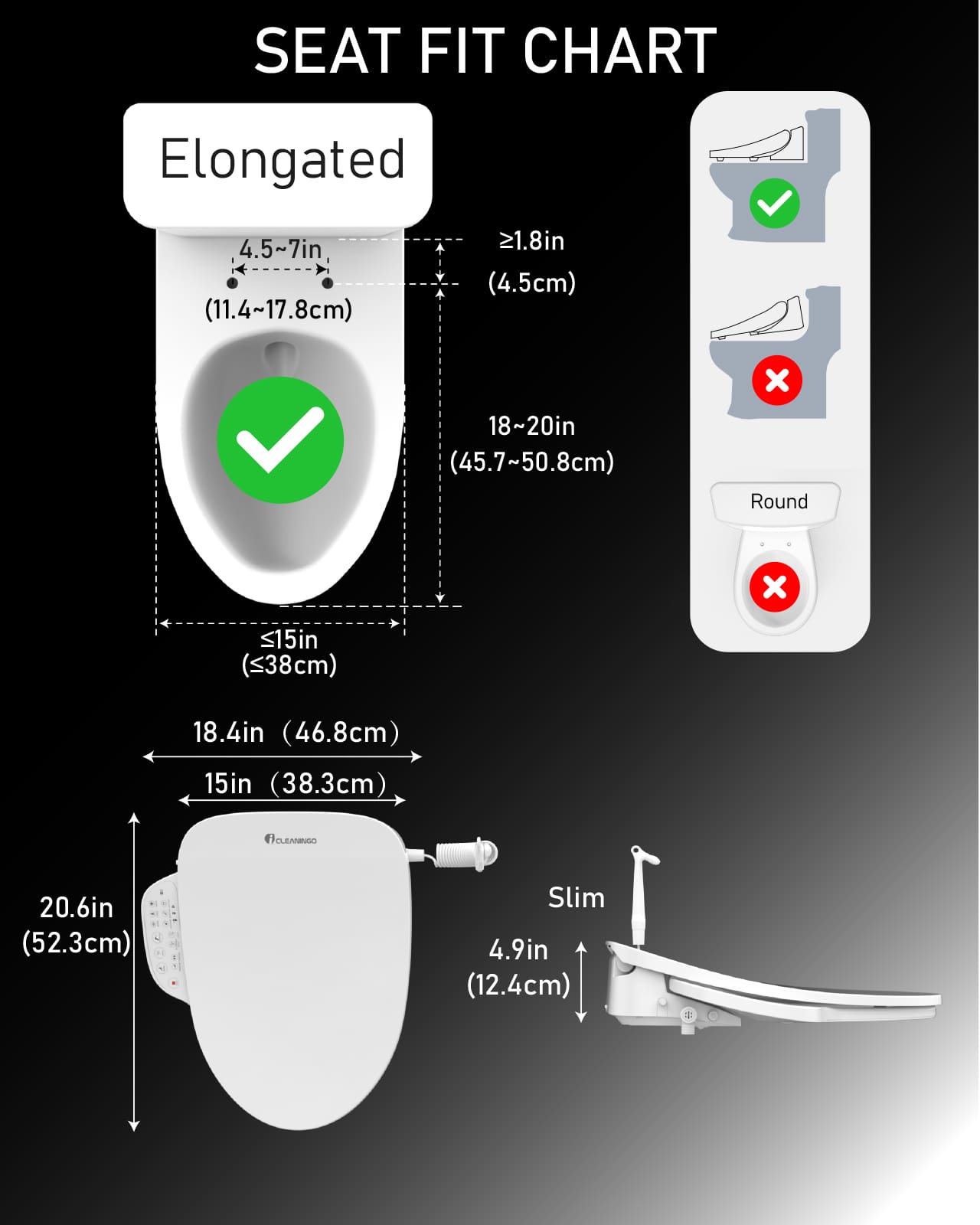 Bestier USLOW-S300152A-02 Bidet-Toilet-Seats - View #3