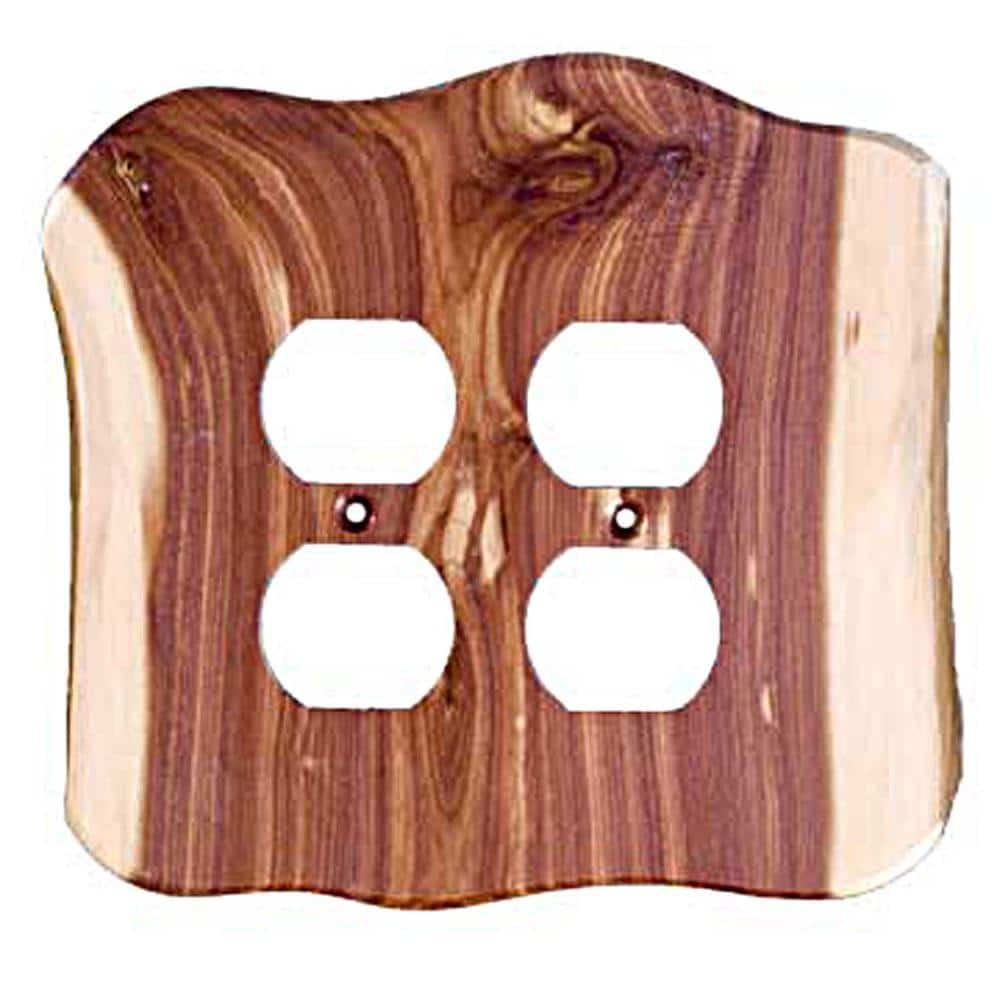 Sierra Lifestyles 682423 2 -Gang Specialty Size Juniper Wood Indoor Duplex Wall Plate