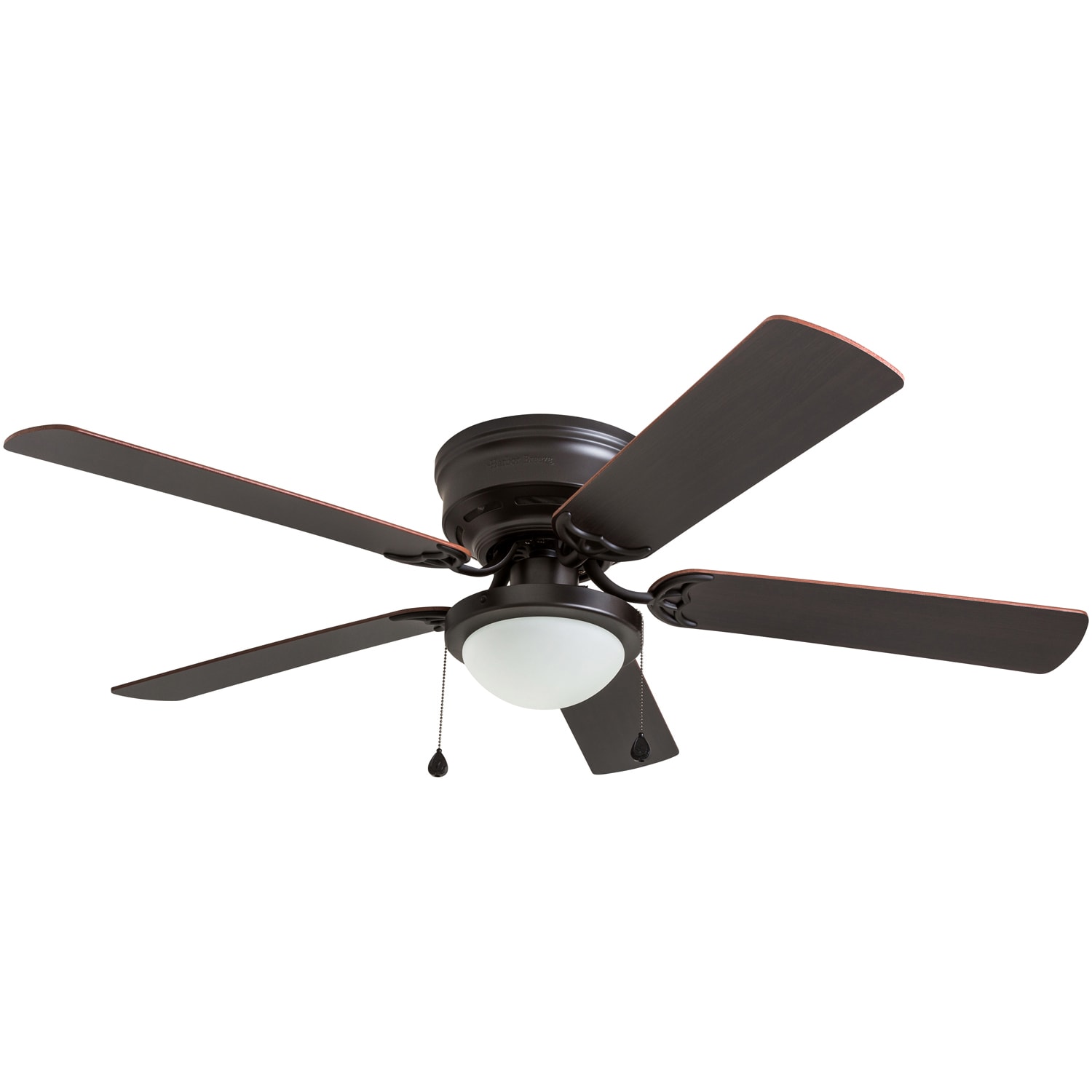 Harbor Breeze Armitage 52-in Bronze Indoor Flush Mount Ceiling Fan with  Light (5-Blade) in the Ceiling Fans department at