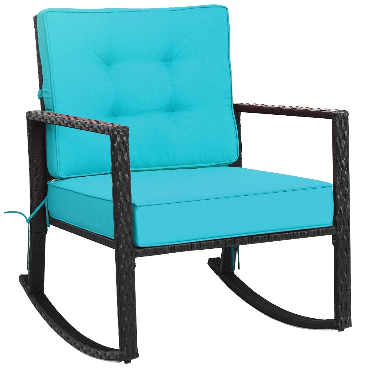 Casainc Patio Chairs Rattan Turquoise, Turquoise Metal Outdoor Furniture