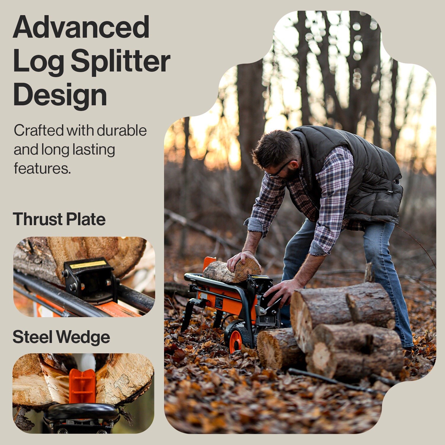 SuperHandy GUT065 Electric-Log-Splitters - View #3