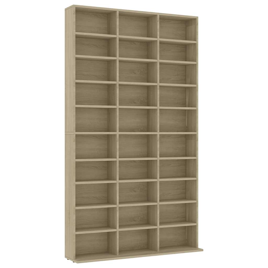 vidaXL CD Cabinet Sonoma Oak Engineered Wood Large CD Cabinet in the ...
