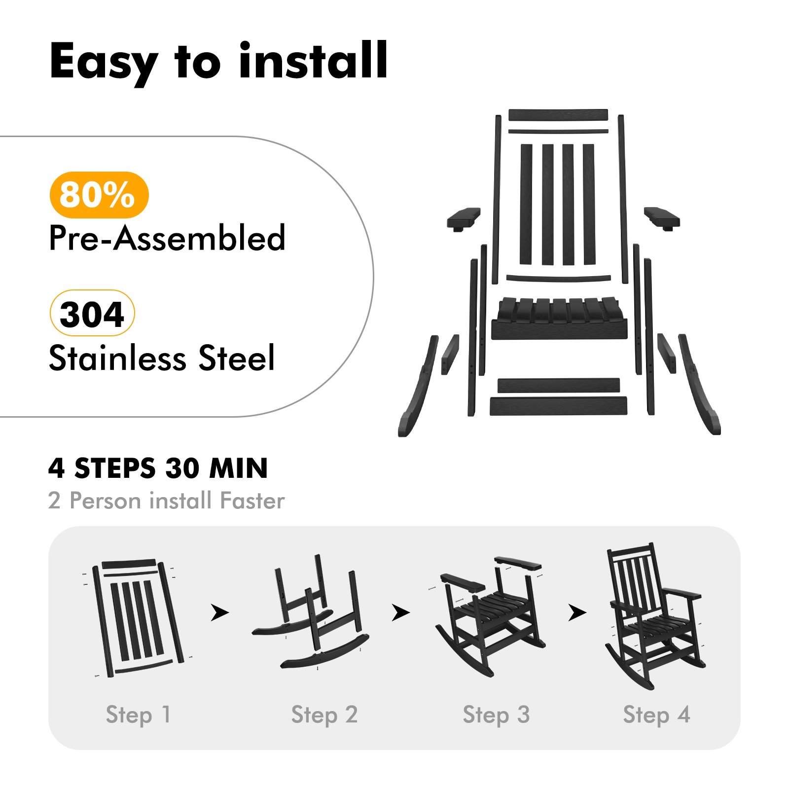 GARSING RC-BLACK Patio-Chairs - View #3