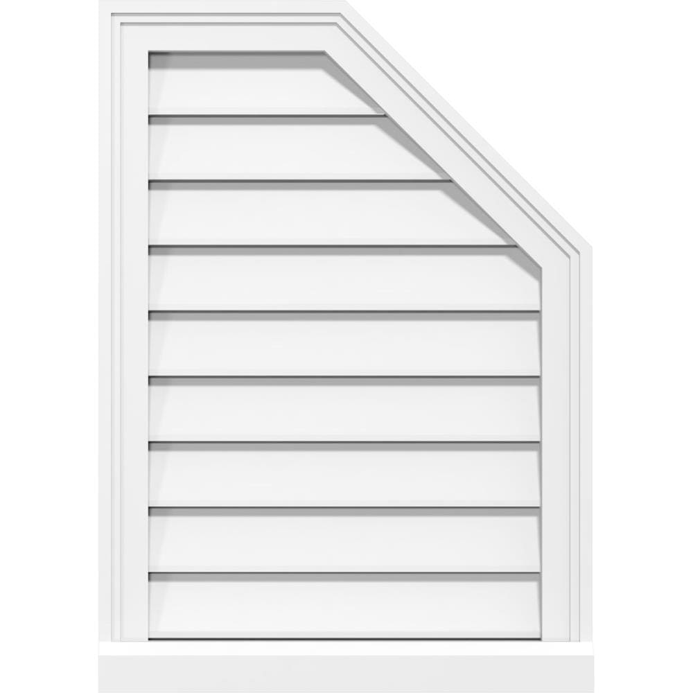 Ekena Millwork GVPOR38X4203SF 38-Inches x 42-Inches Off-white Octagon PVC Gable Louver Vent