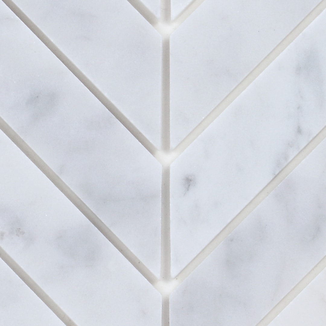 SpeedTiles SAM-IS000MAU515 Sample - 2X Faster White and Gray 4-in x 4-in Carrara-look Marble look Wall Tile