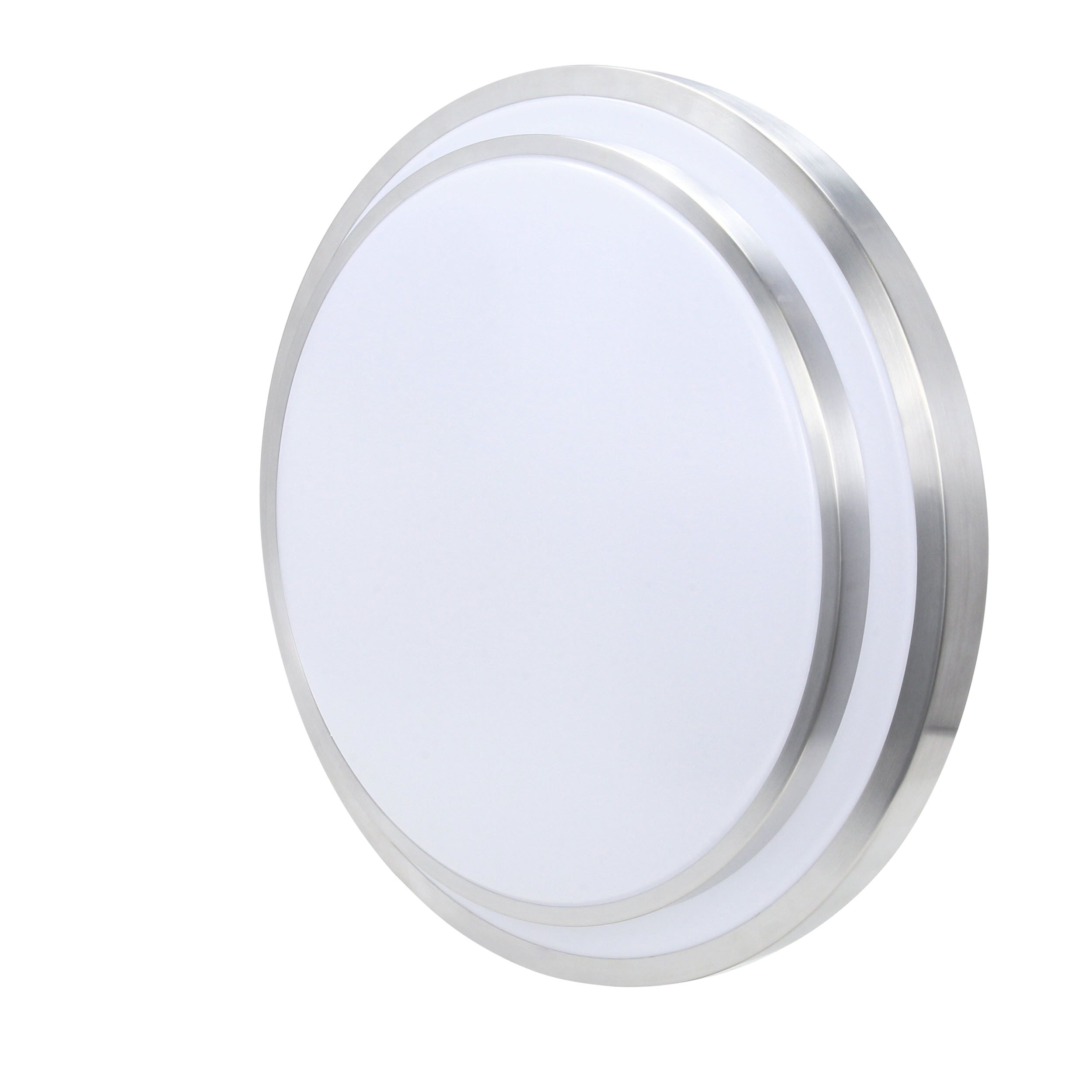 Portfolio 1-Light 20.23-in Brushed Nickel Integrated LED Flush 