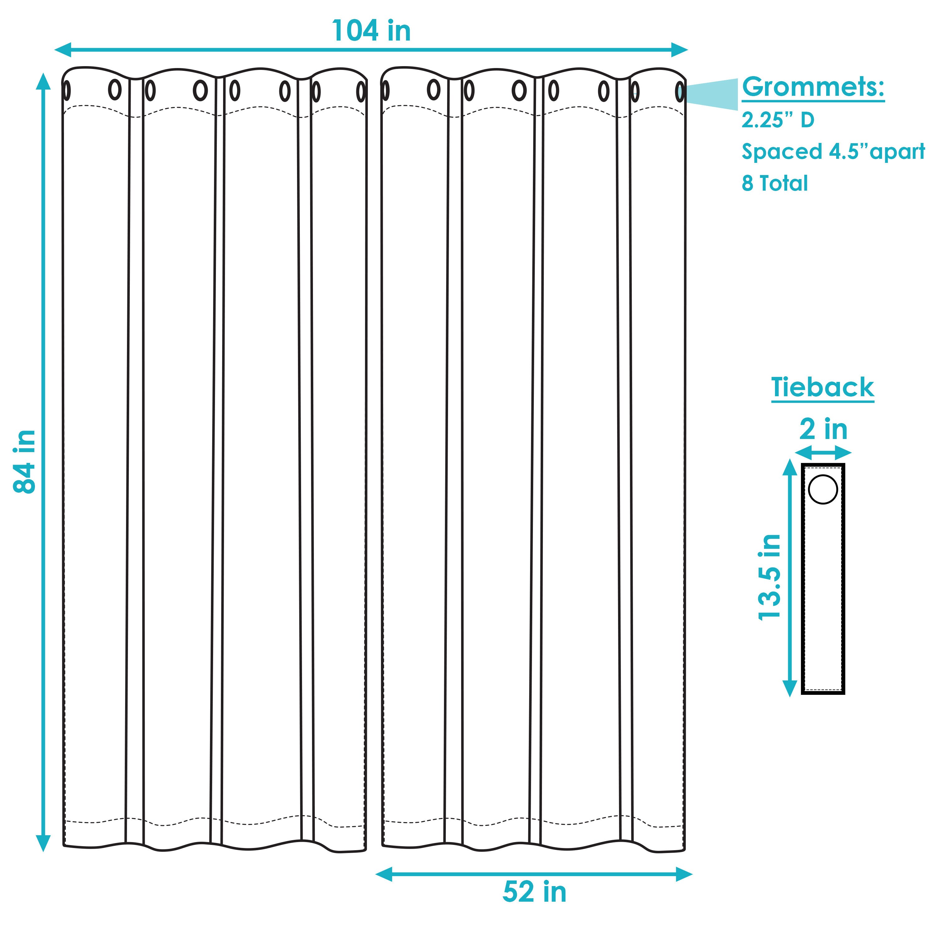 Sunnydaze Decor 84-in Outdoor Grey Blackout Grommet Curtain Panel Pair ...