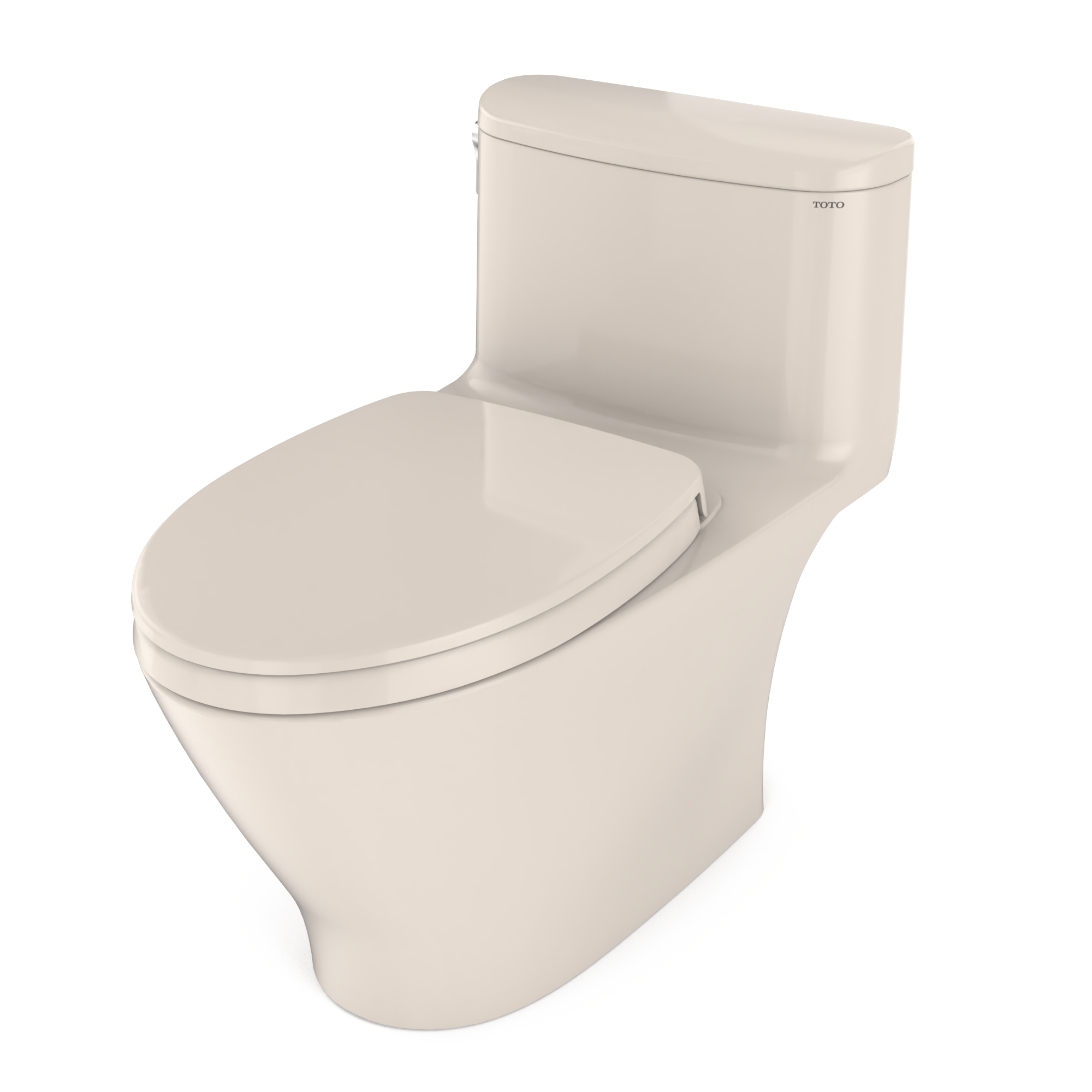 TOTO Nexus Sedona Beige Elongated Chair Height WaterSense Soft Close Toilet  12-in Rough-In 1.28-GPF