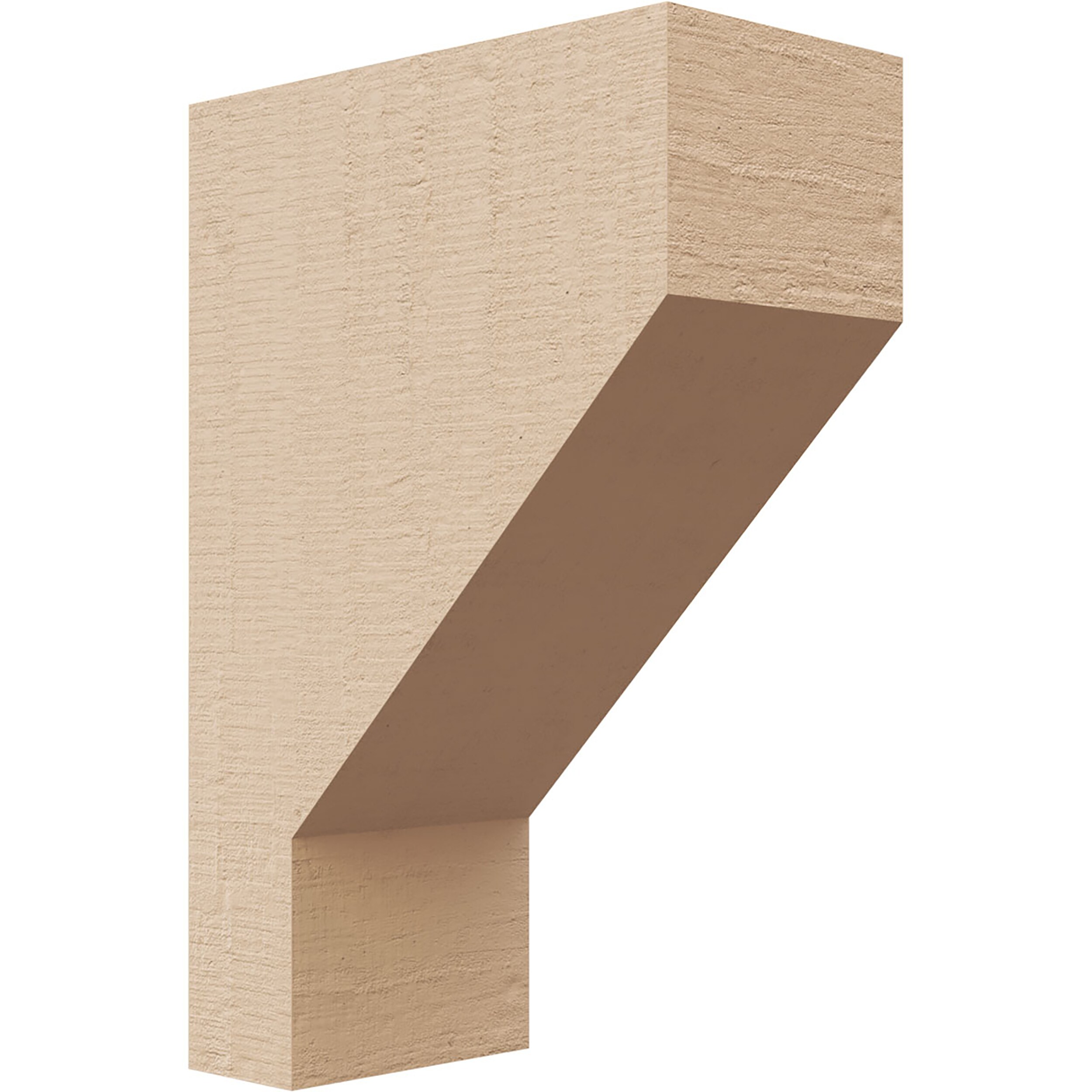 Ekena Millwork 12 inchw x 12 inchd x 12 inchh Series 1 Wide Huntington Rough Cedar Woodgrain Timberthane Corbel, Primed Tan, Size: 12 inch W x 12 inch