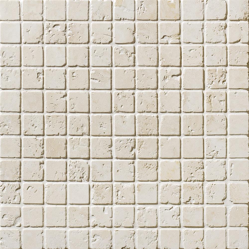 Marble Systems 100811-S Ivory 12-in x 12-in Tumbled Scale Patterned Wall Tile Sample