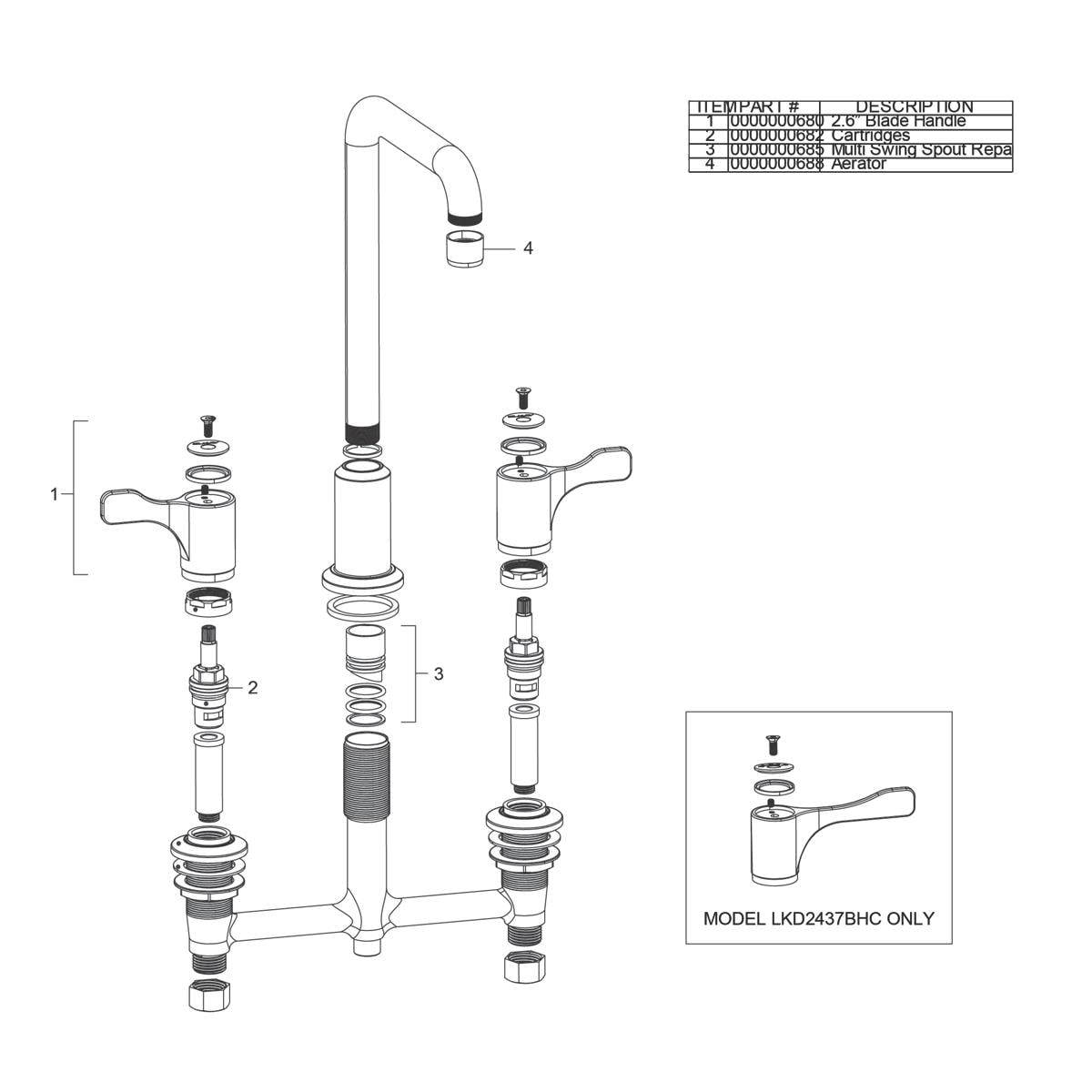 Elkay Chrome Double Handle Mid Arc Commercial Kitchen Faucet In The   49495786 