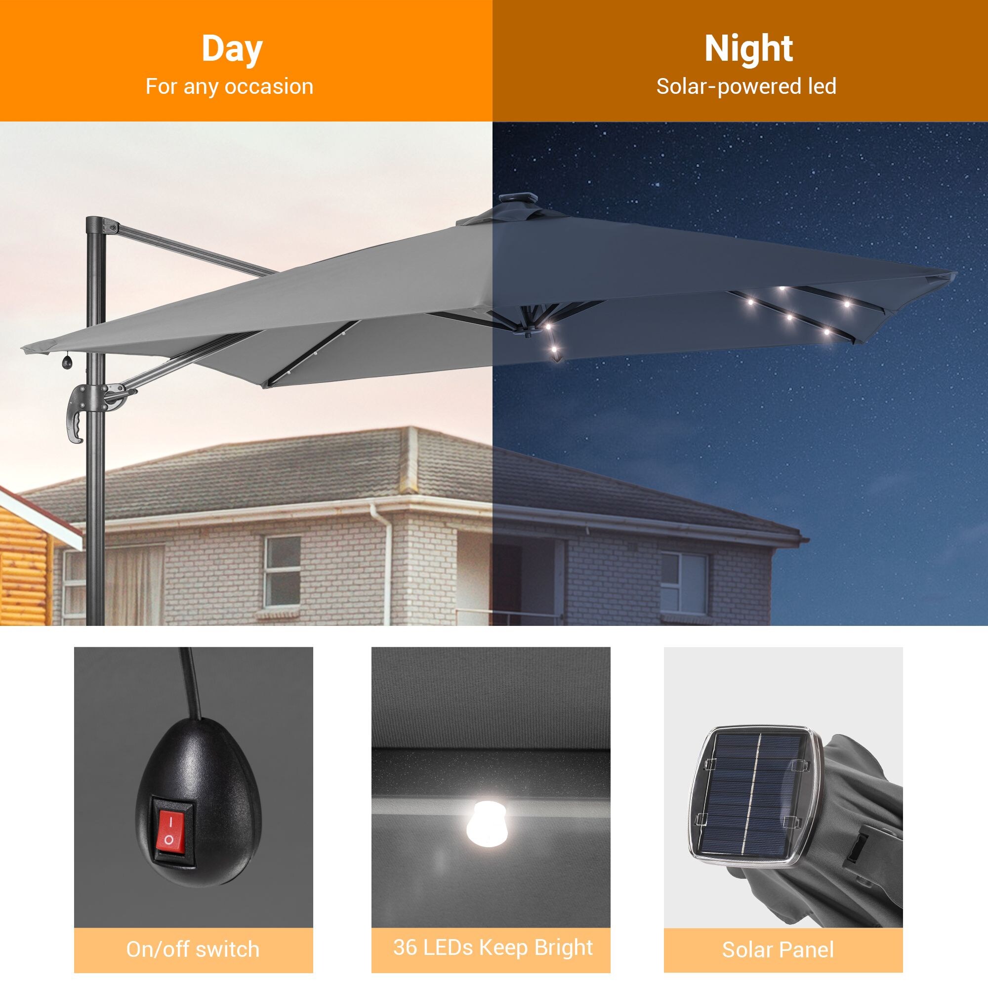 Sonkuki SD-MN99GY-LED Umbrellas-2 - View #5
