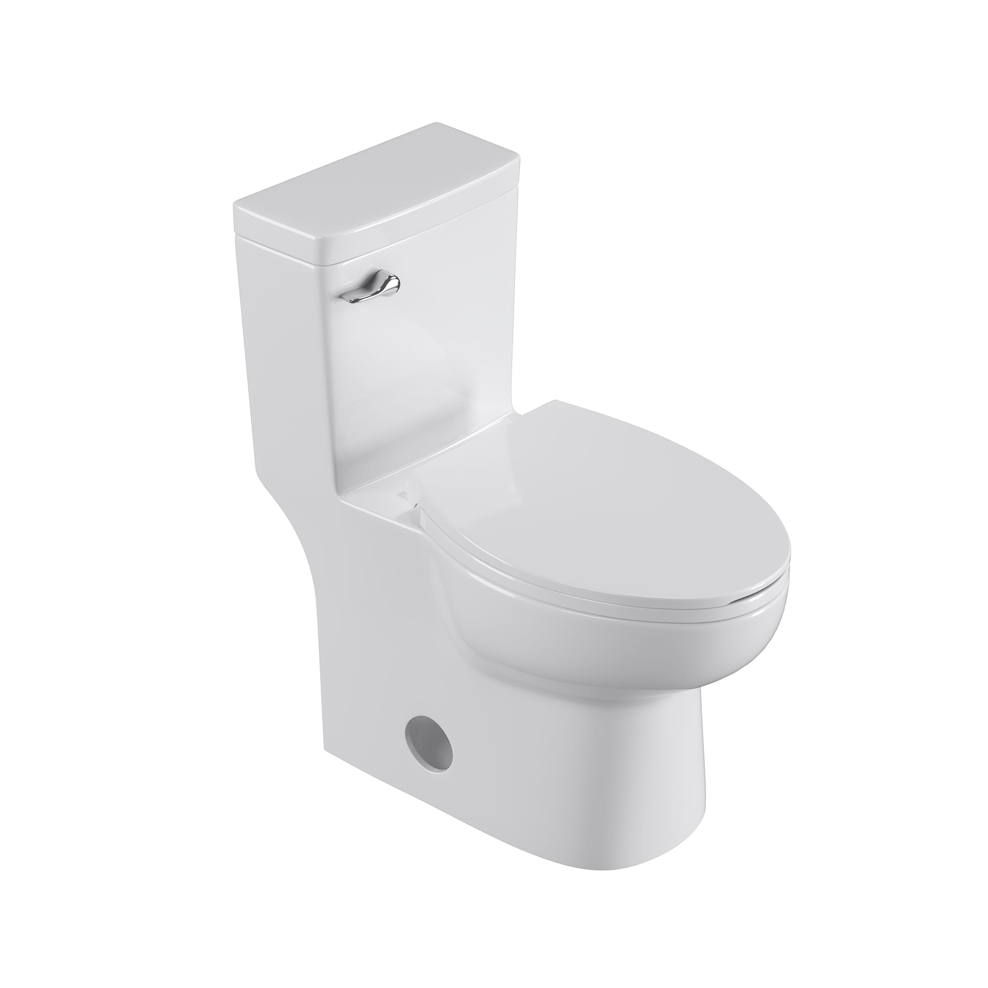 Simply Living One-Piece 1.2 GPF Dual Flush Siphon Jet Elongated Toilet in  White (14 in W x 31 in H) TLT4006 - The Home Depot