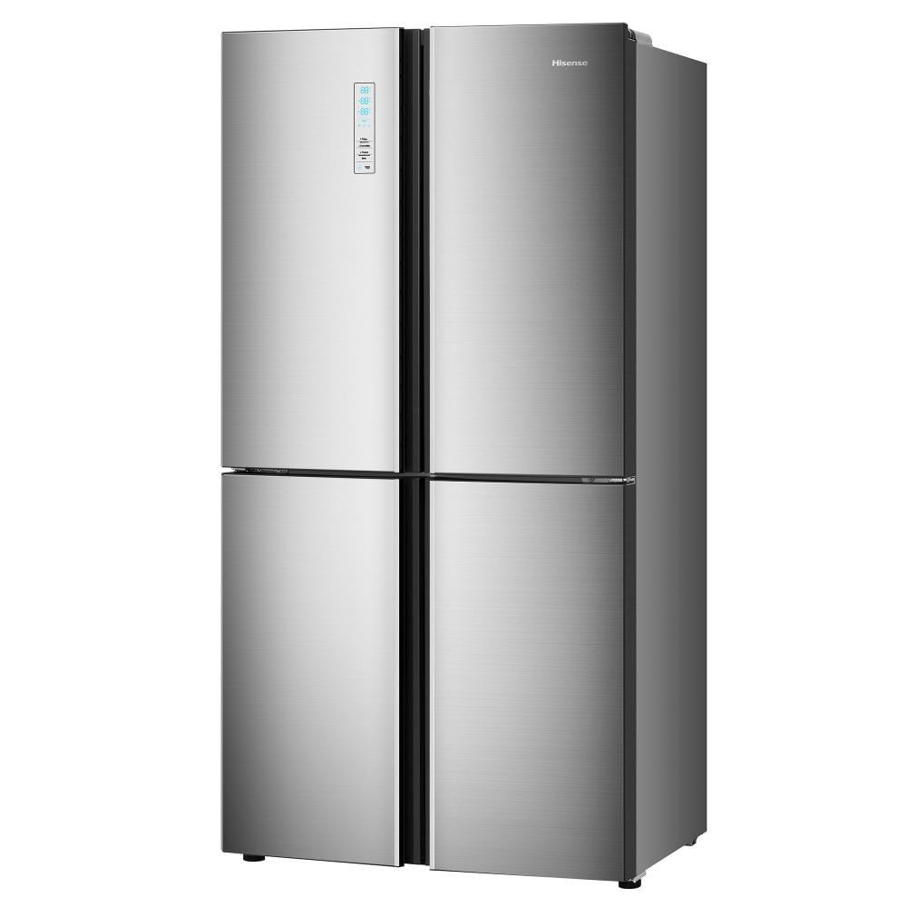 Hisense 20-cu ft 4-Door Counter-depth French Door Refrigerator with Ice  Maker (Stainless Steel Look) at