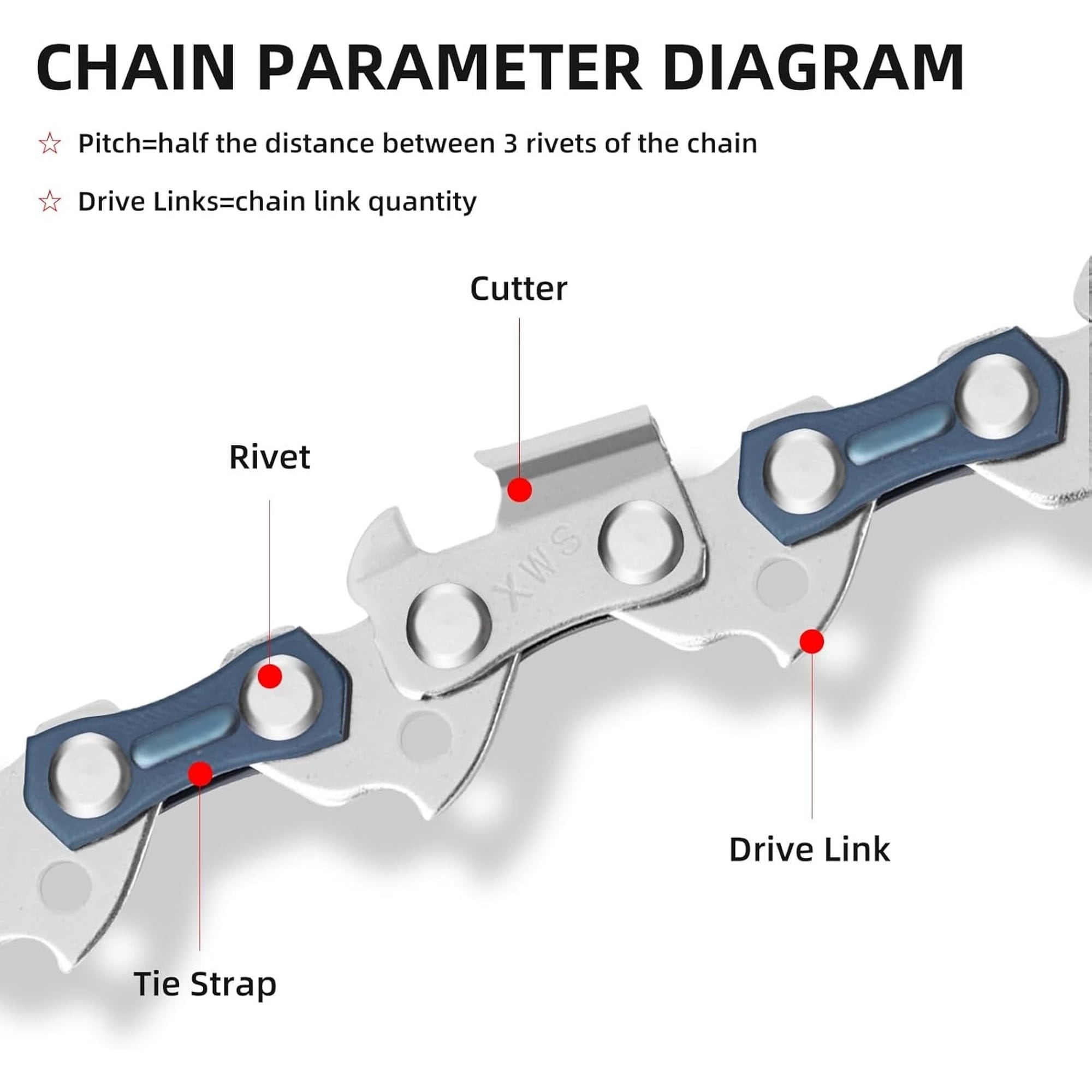 Angel Sar L2MJA523CC01 Chain-Saw-Chains - View #2