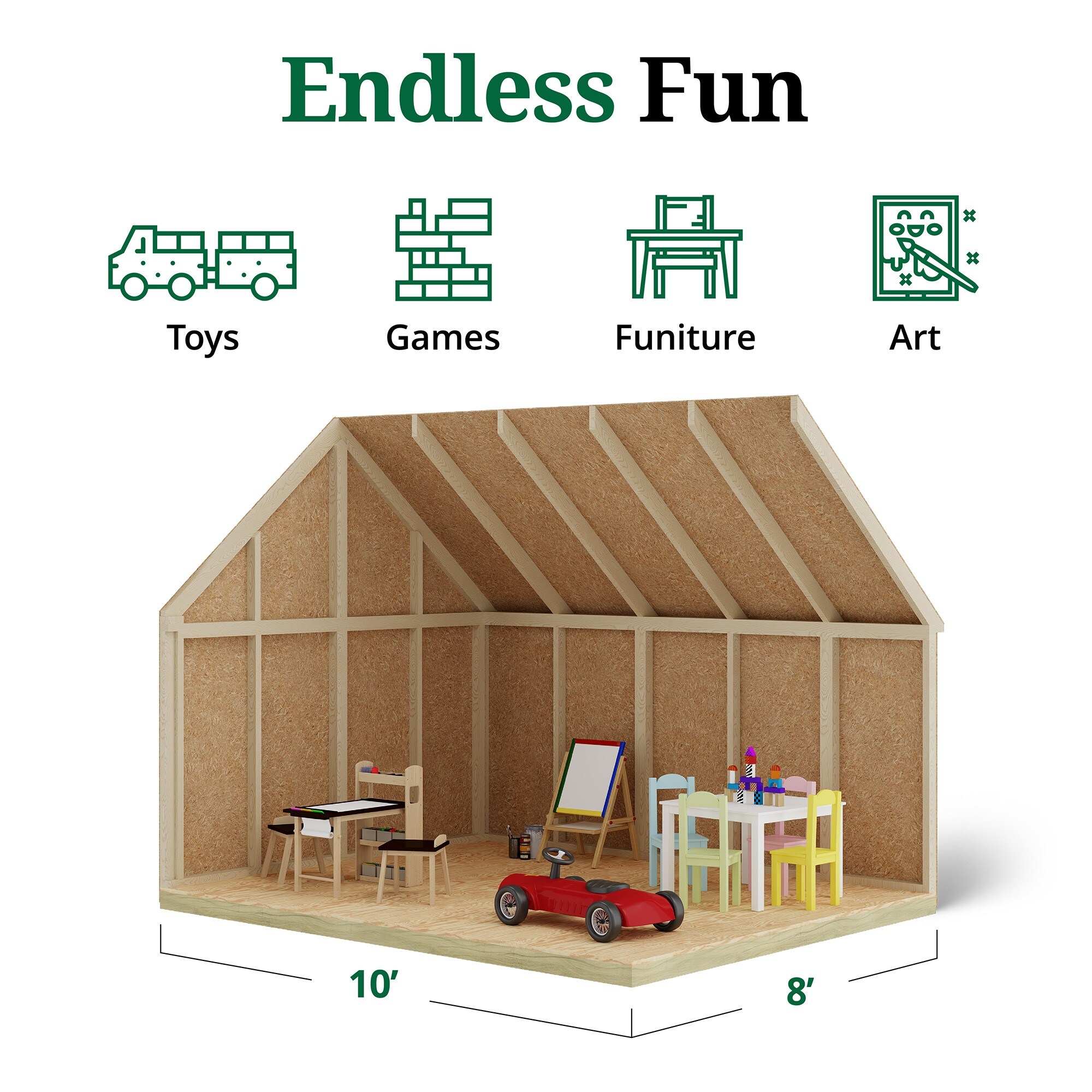Little Cottage Co 11X10 PC-PNK playhouses - View #4