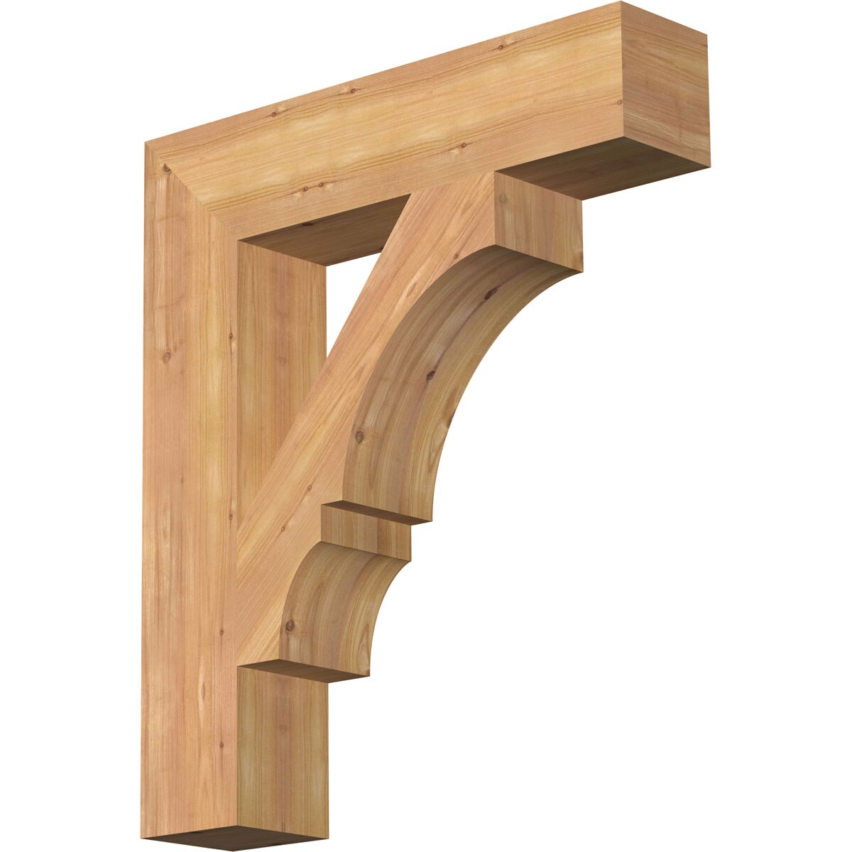 Ekena Millwork BKT06X26X30BOA05SWR Balboa block smooth 5-1/2-in x 26-in x 30-in Western red cedar Brown Wood Standard bracket