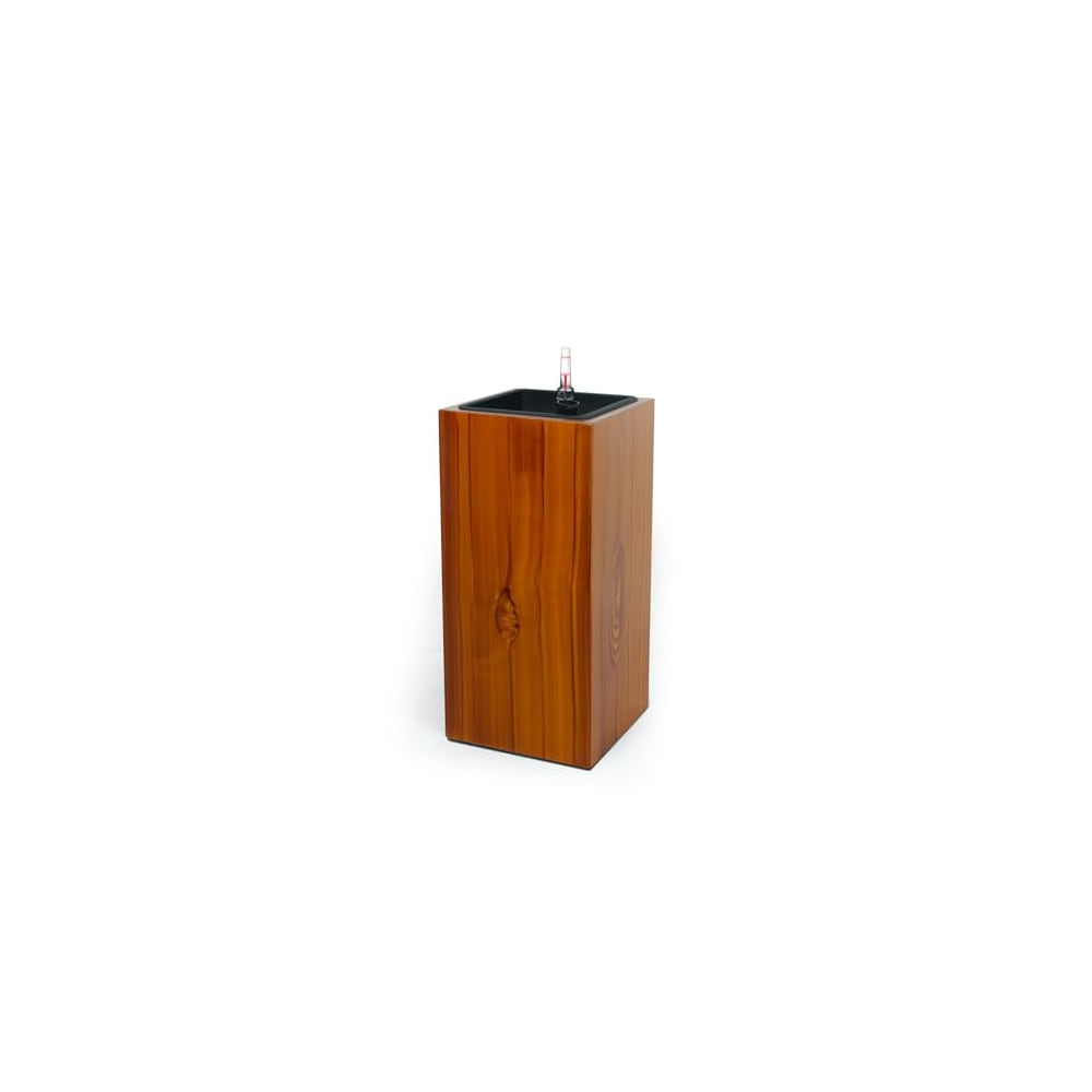 Kahomvis DTY-QPB0-679 Square 14.0-in W Medium Brown Plastic Indoor/Outdoor Planter with Self Watering