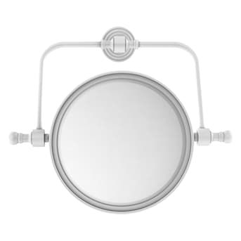 Allied Brass Retro Wave 7-in x 8-in Matte Black Double-Sided Magnifying Wall-Mounted Vanity Mirror Allied Brass Retro Wave 7-in x 8-in Matte Black Double-Sided Magnifying Wall-Mounted Vanity Mirror