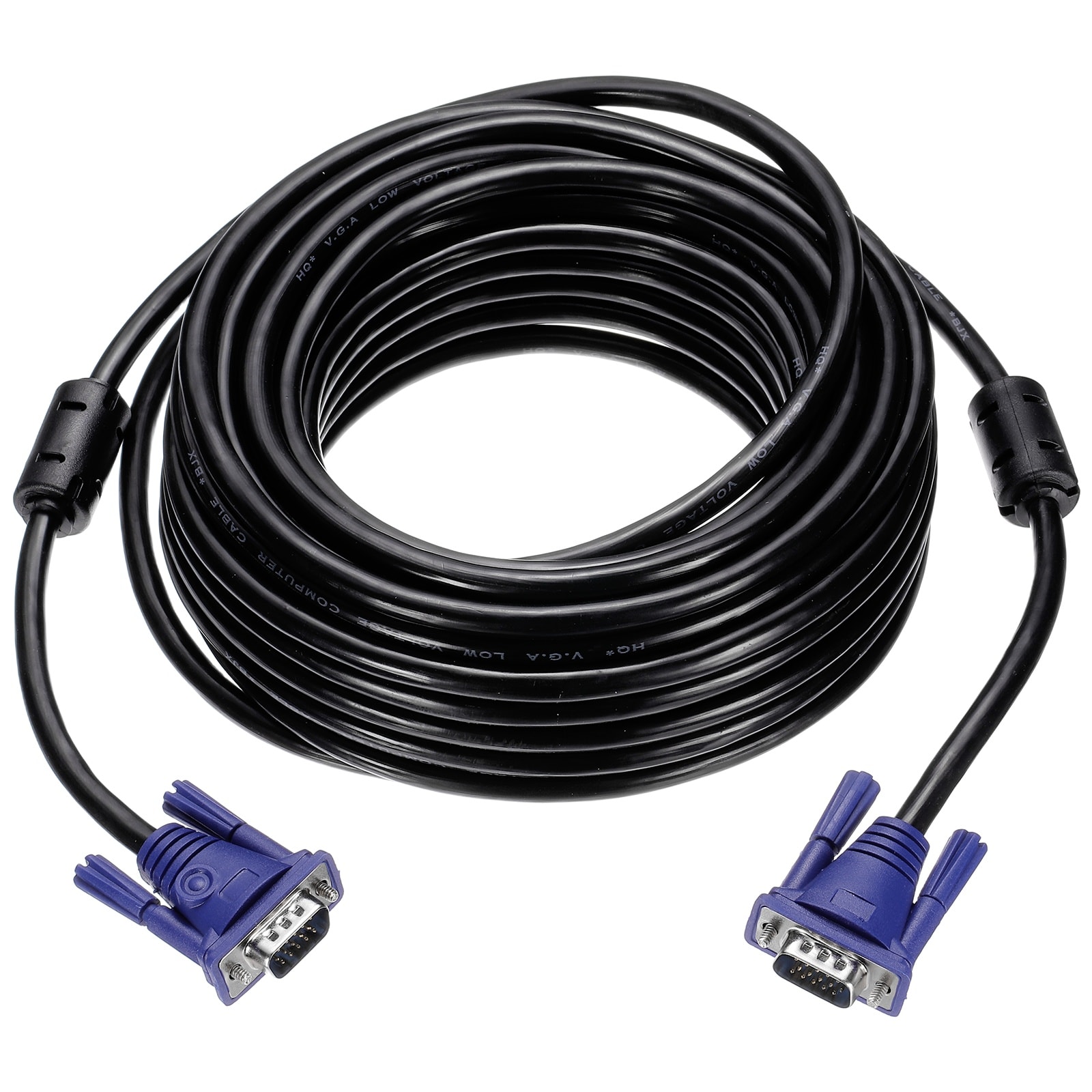 Unique Bargains VGA Cable (49 ft 7 Pin) - Male to Male Video Cable Adapter Cord for TV PC Computer Laptops Monitor Screen Projector Black #S26080700UX3225