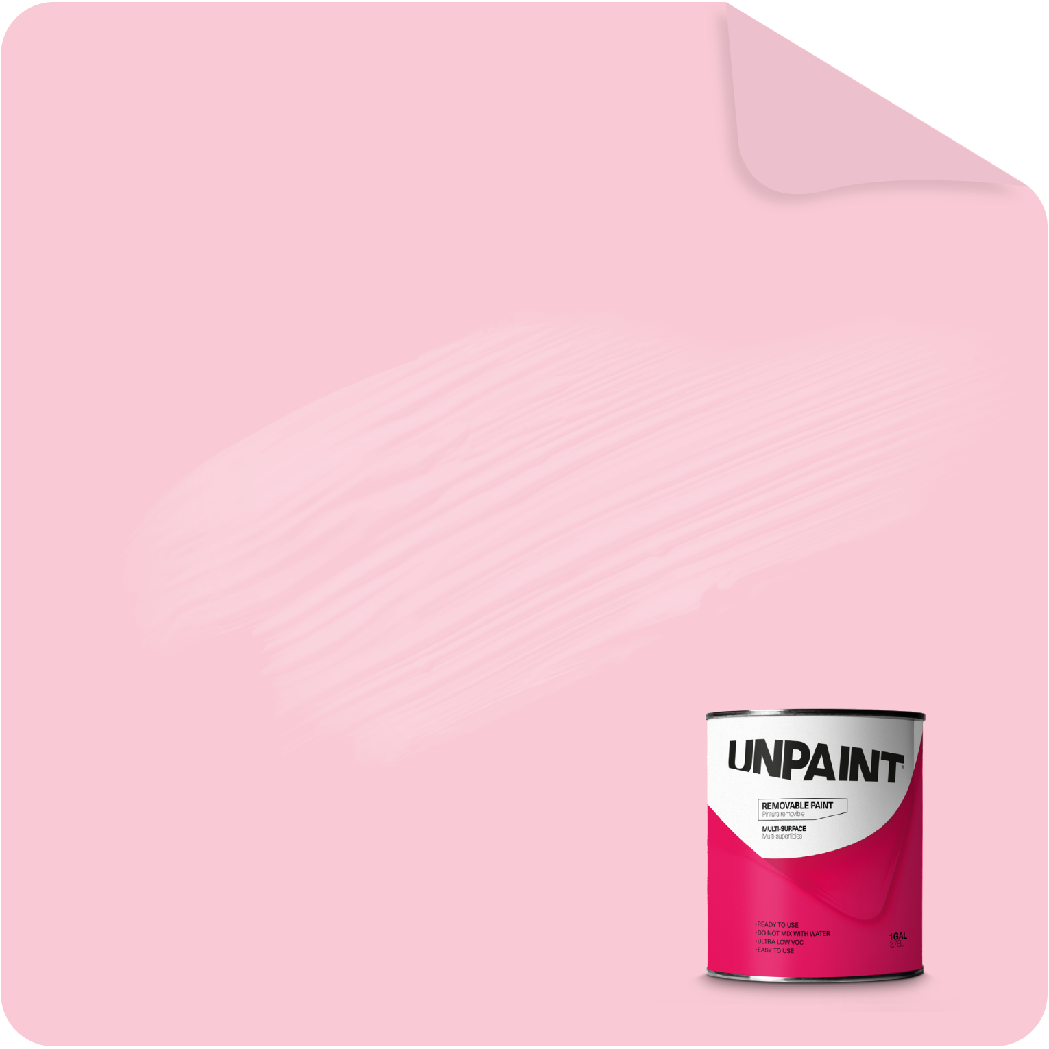 UNPAINT #F9CAD5 Matte Pink Tulip Autumn Water-based Interior Paint ( 1-quart )