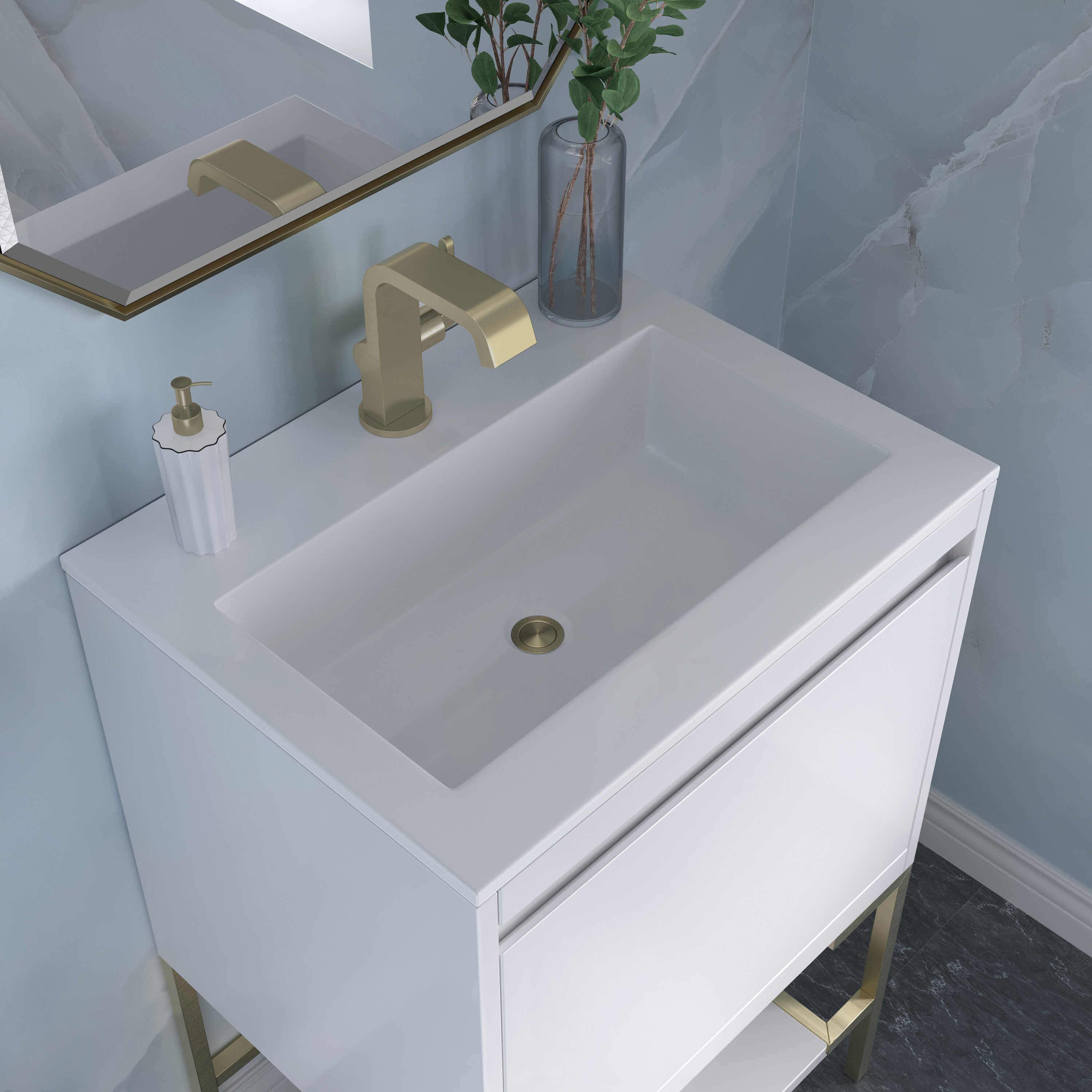 James Martin Vanities 805-V23.6-GW-CB-GW Bath-Vanity-Combo - View #6