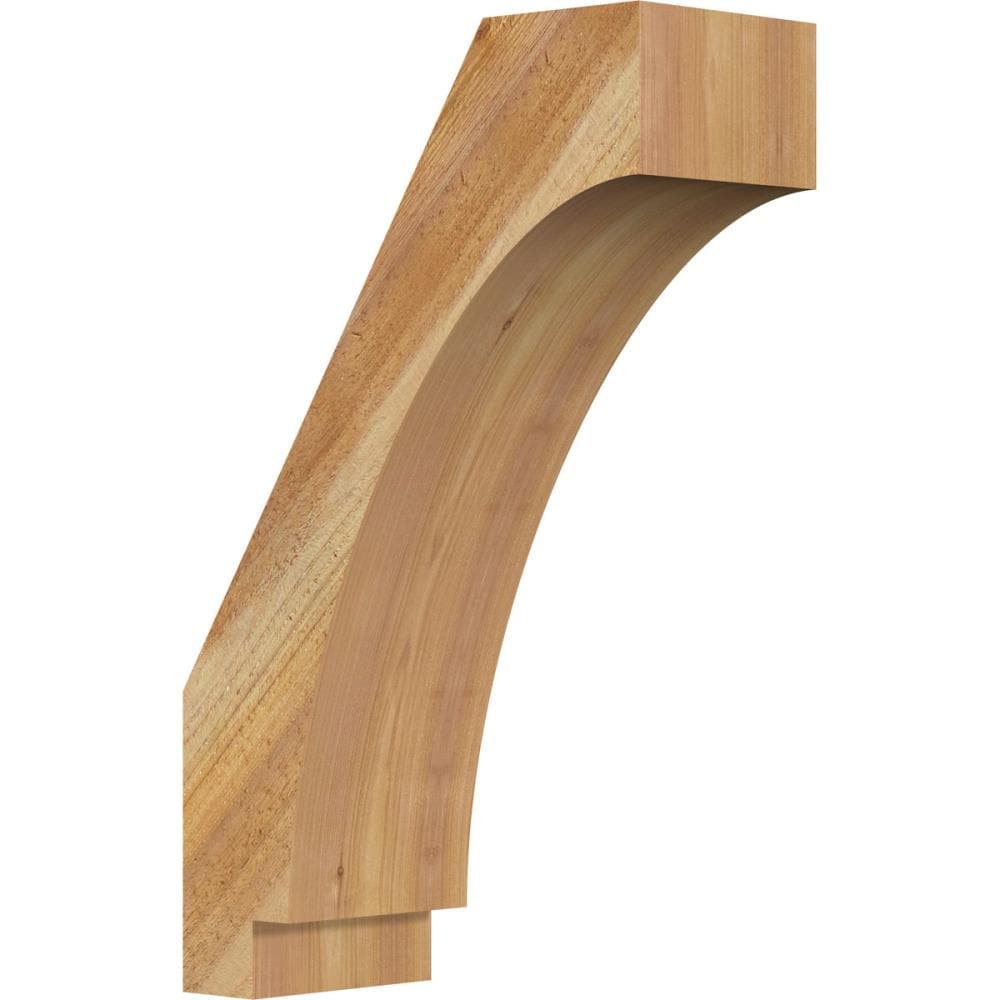 Ekena Millwork BRC06X14X22IMP00RWR 6-in x 14-in x 22-in Western Red Cedar Unfinished Wood Imperial Rough Sawn Knee Brace