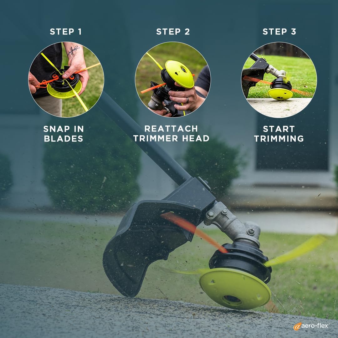 Aero-Flex Universal Fit Blade String Trimmer Head Upgrade Kit ...