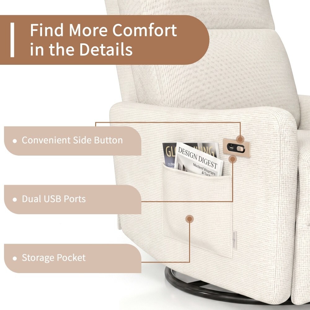 Coolbibila LUMO-RECLINER-BEIGE recliners - View #7
