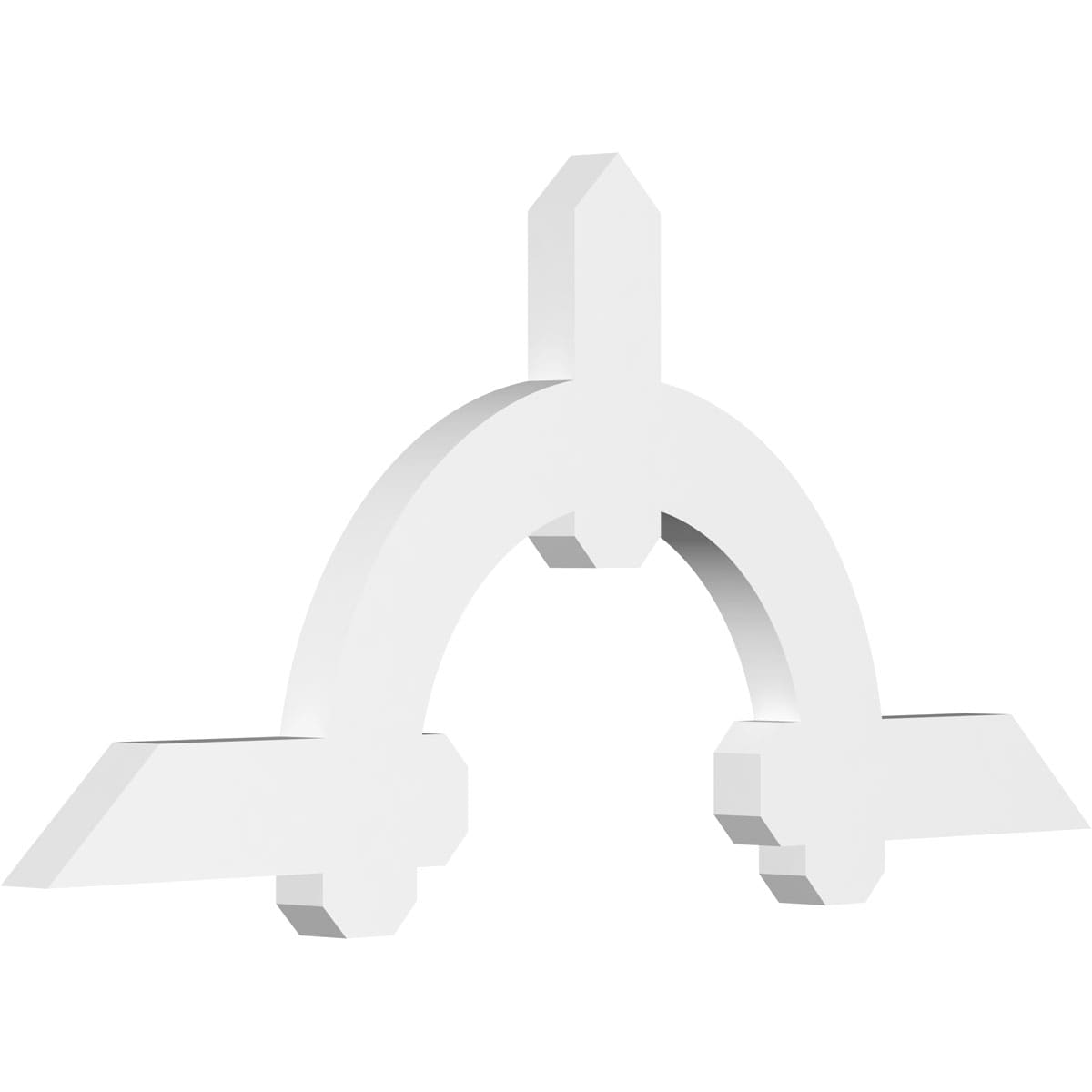Ekena Millwork GBP048X22X0204ERI00 Ericson White PVC Gable bracket