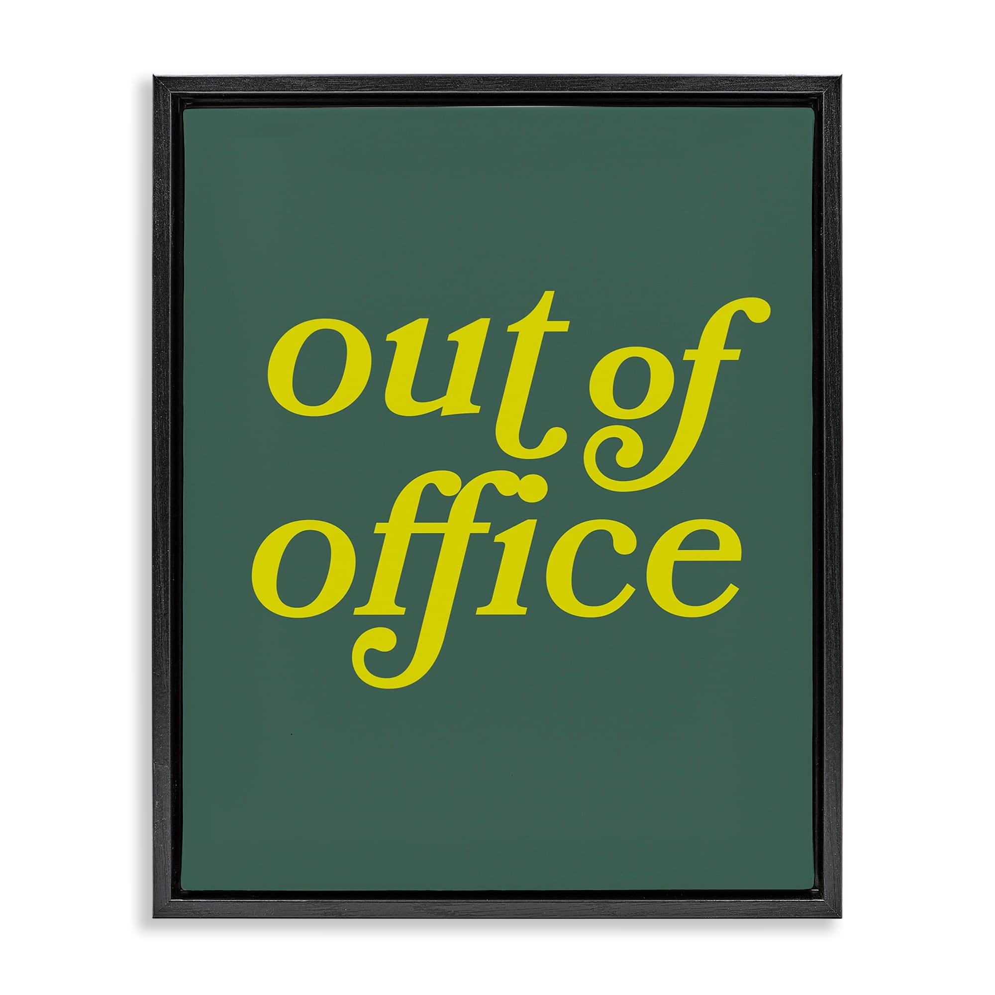 Stupell Industries BS-378-FFB-24X30 Minimal Out Of Office Black Framed Floater Canvas Wall Art By Victoria Barnes 25 x 31