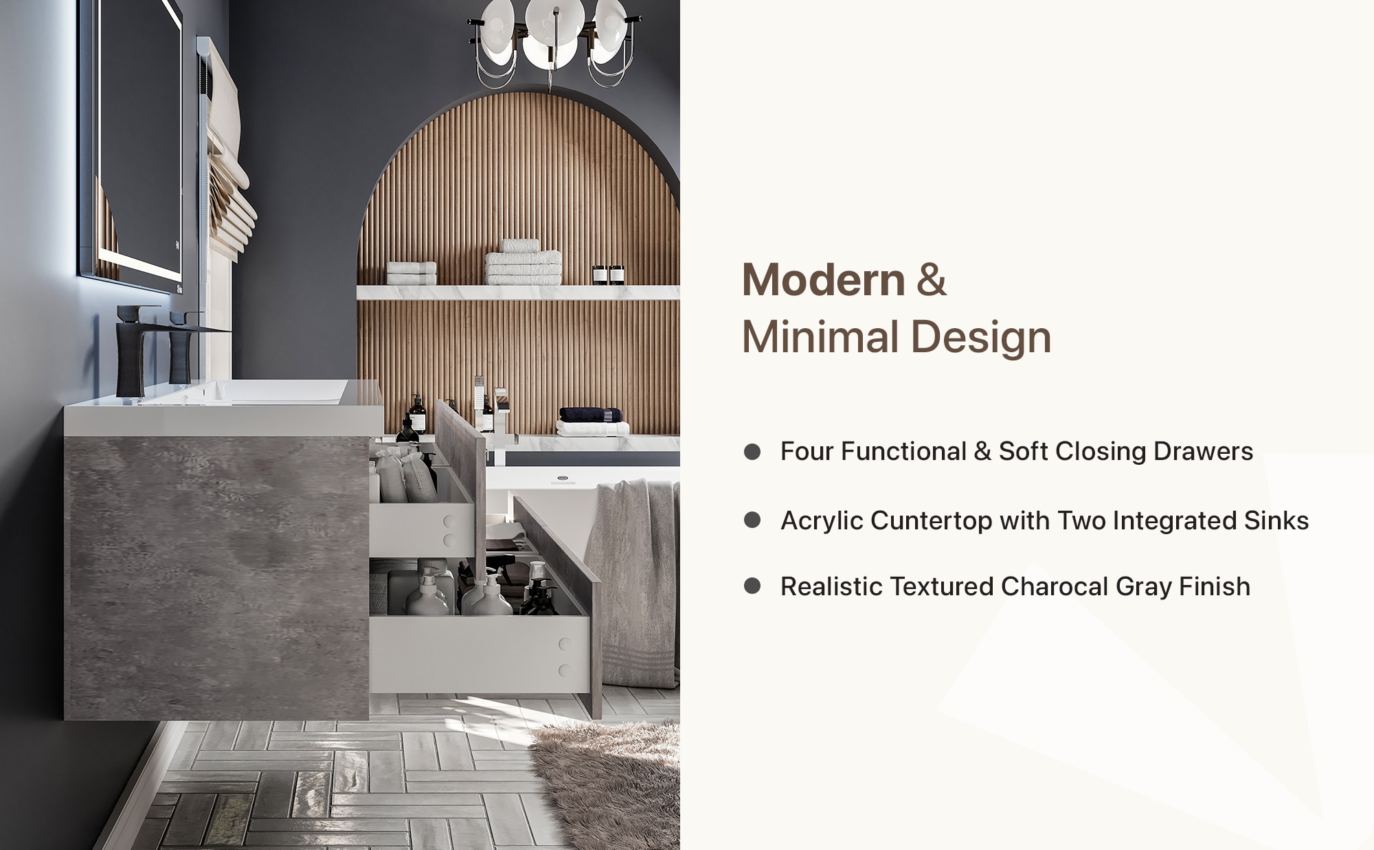 Eviva EVVN144-57CGR Bath-Vanity-Combo - View #9