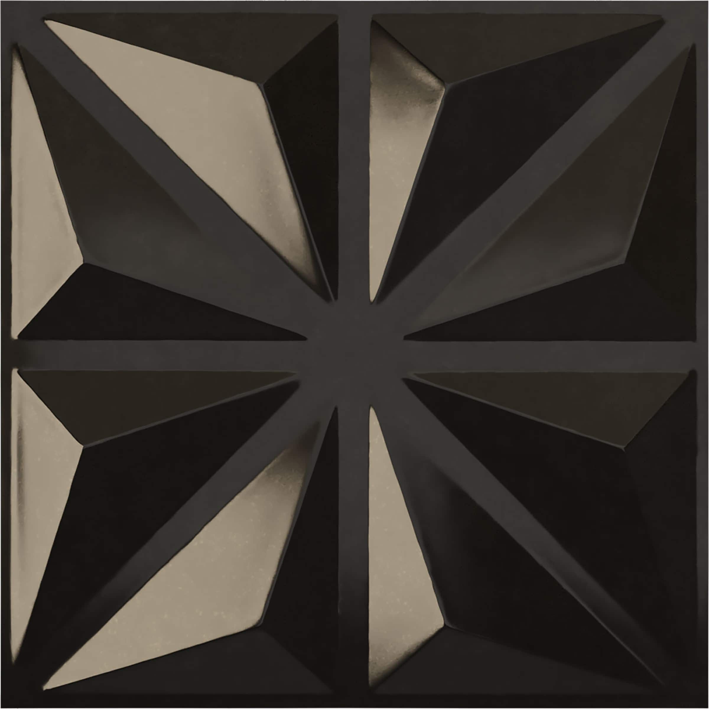 Ekena Millwork WP20X20BIECA 19-5/8-in x 19-5/8-in Embossed Paintable/Stainable Black PVC Wall Panel ( 2.67-sq ft )