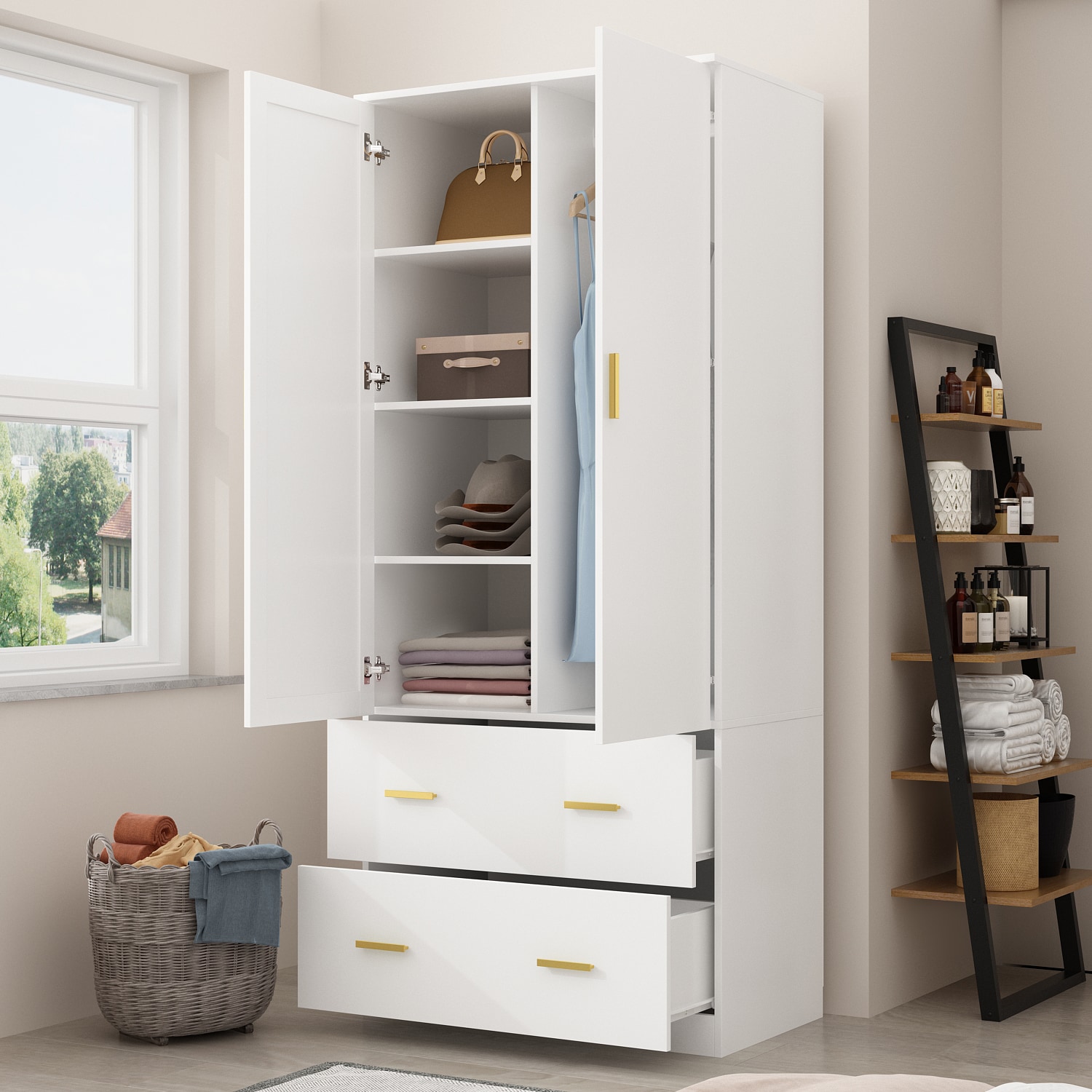 FUFU&GAGA CX0013-06 White Armoire