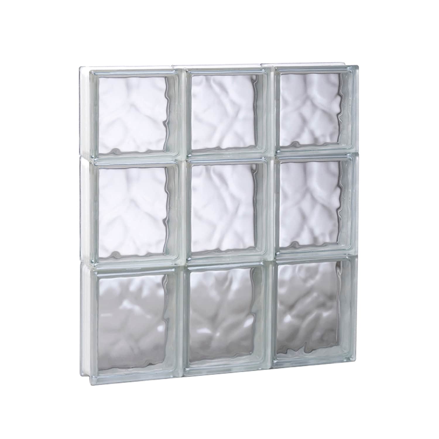 REDI2SET S1822DC Wavy Glass 17-1/4-in x 21-1/4-in Frameless Replacement Glass Block Window