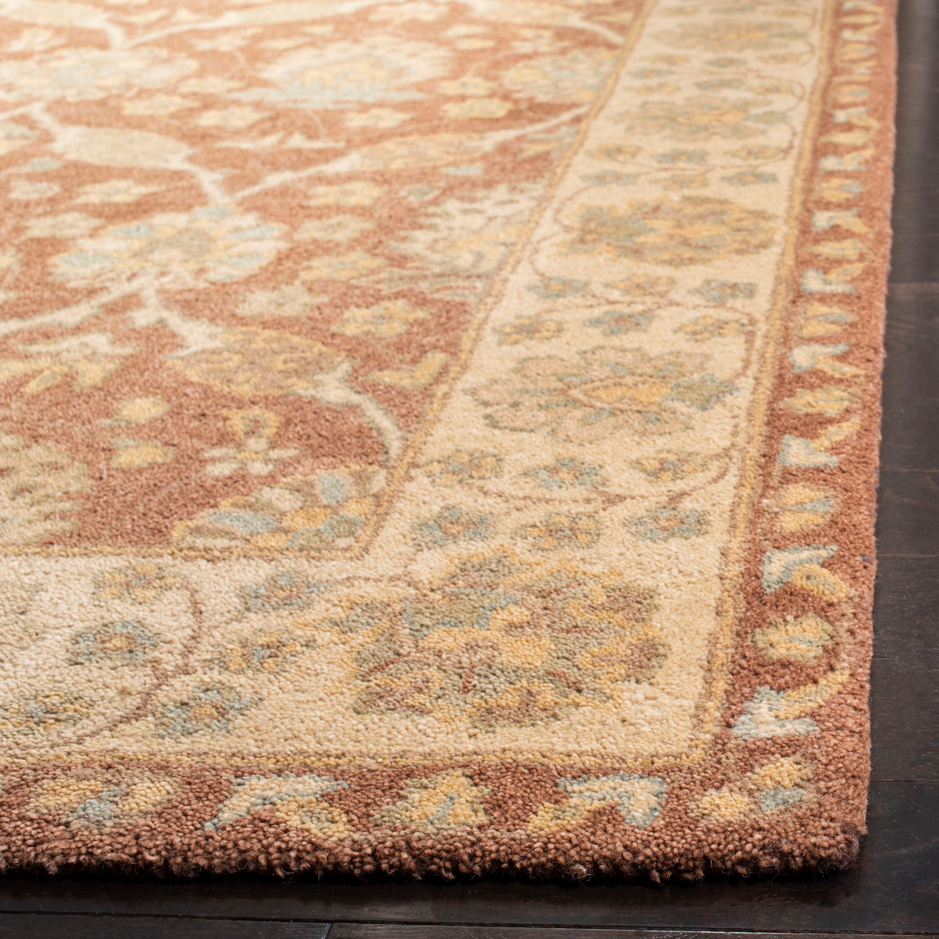 Handmade Brown and Taupe Wool Runner Rug