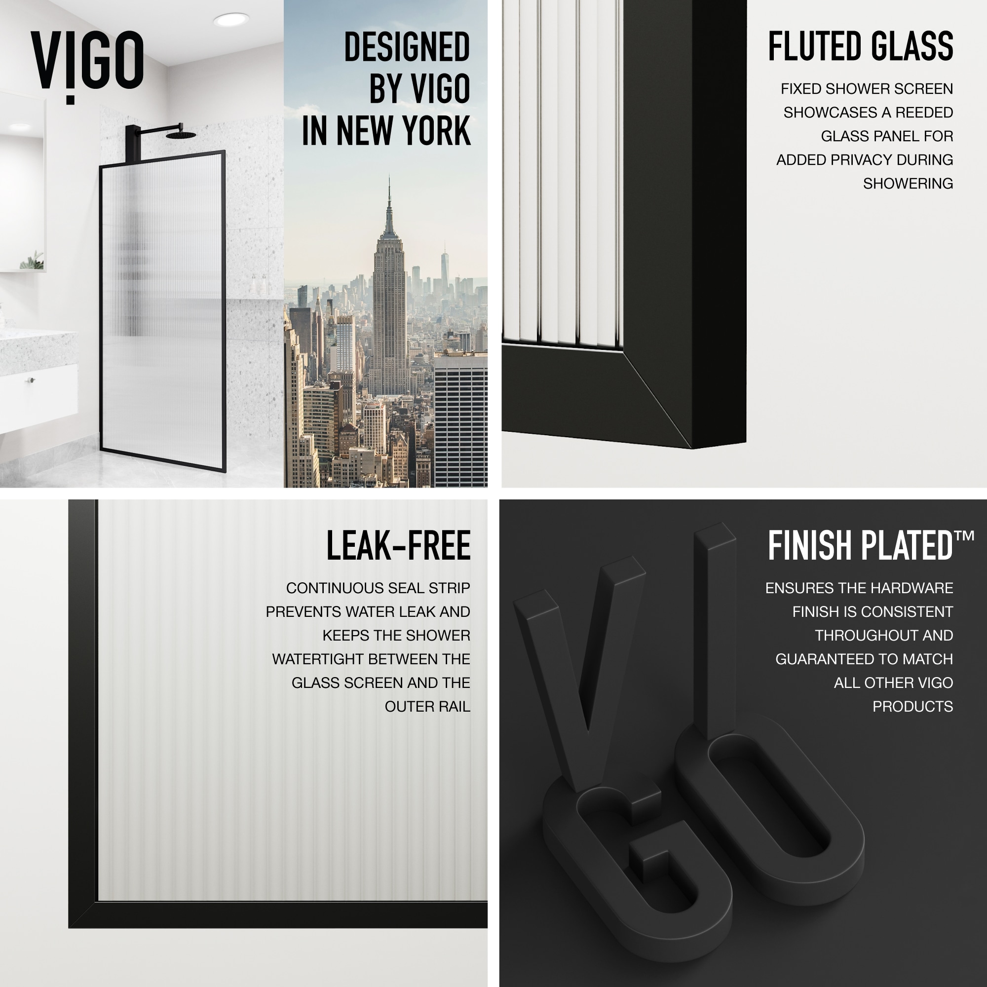 VIGO VG6077MBFL3474 Shower-Doors - View #5