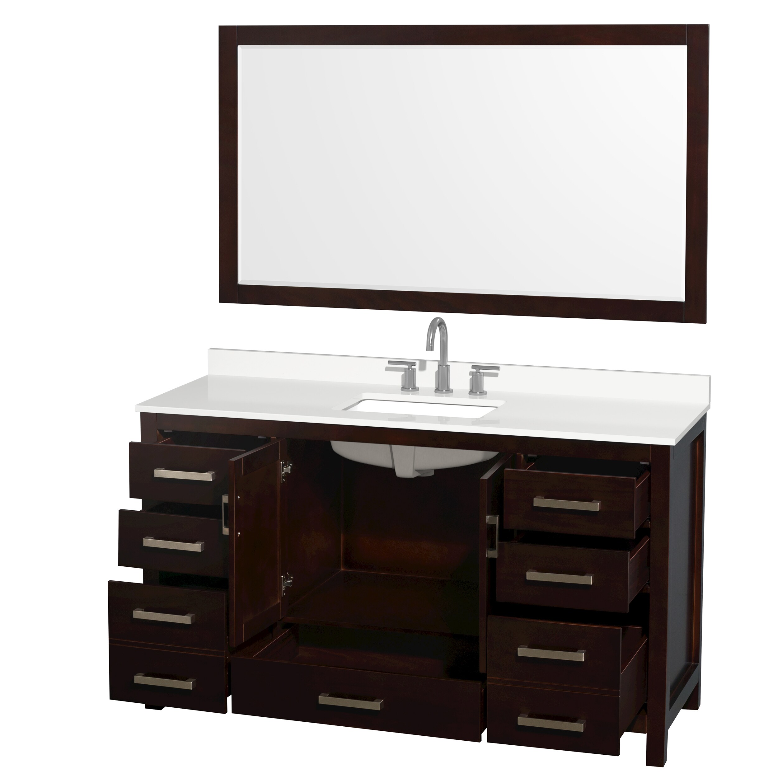 Wyndham Collection WCS141460SESWQUS3M58 Bath-Vanity-Combo - View #2