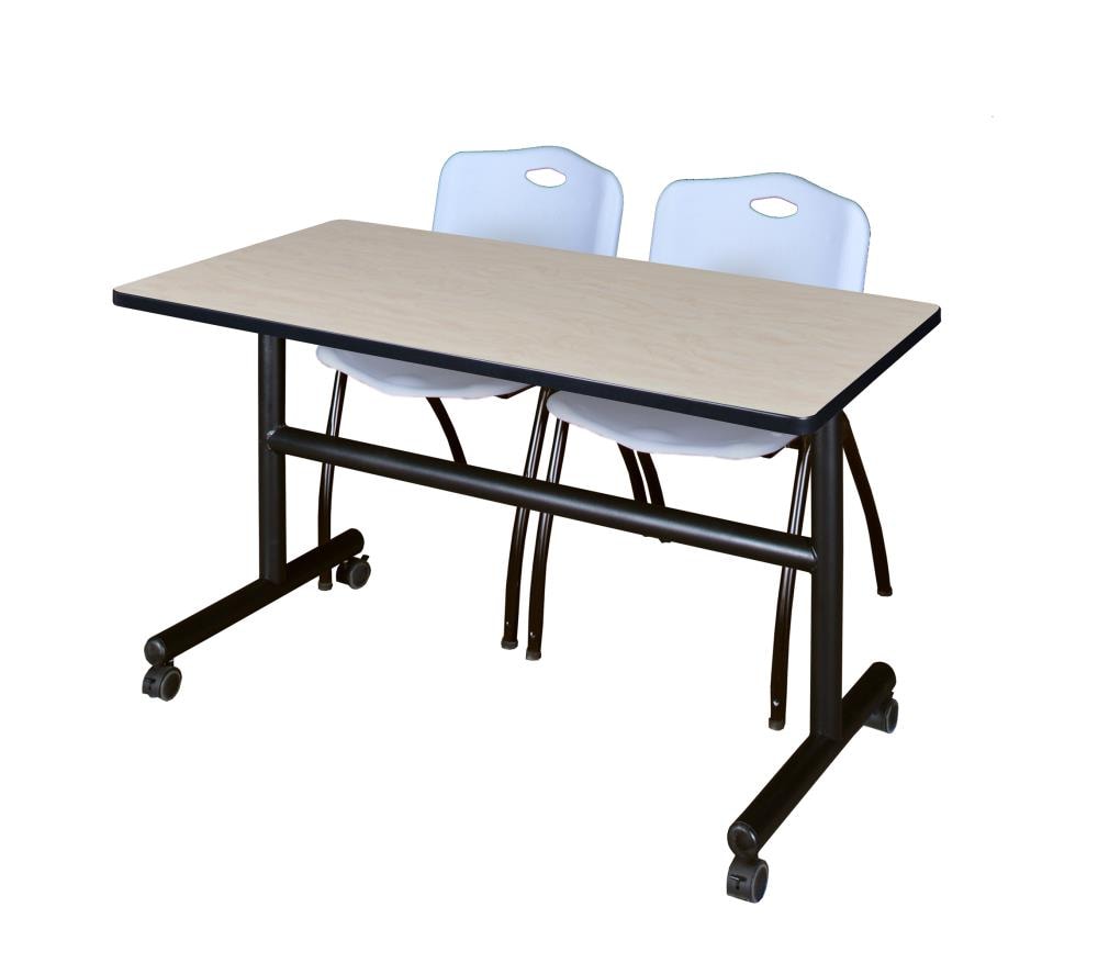 Regency MKFT4824PL47GY Training Off-white 4-Person Training Table (48-in W x 29-in H)