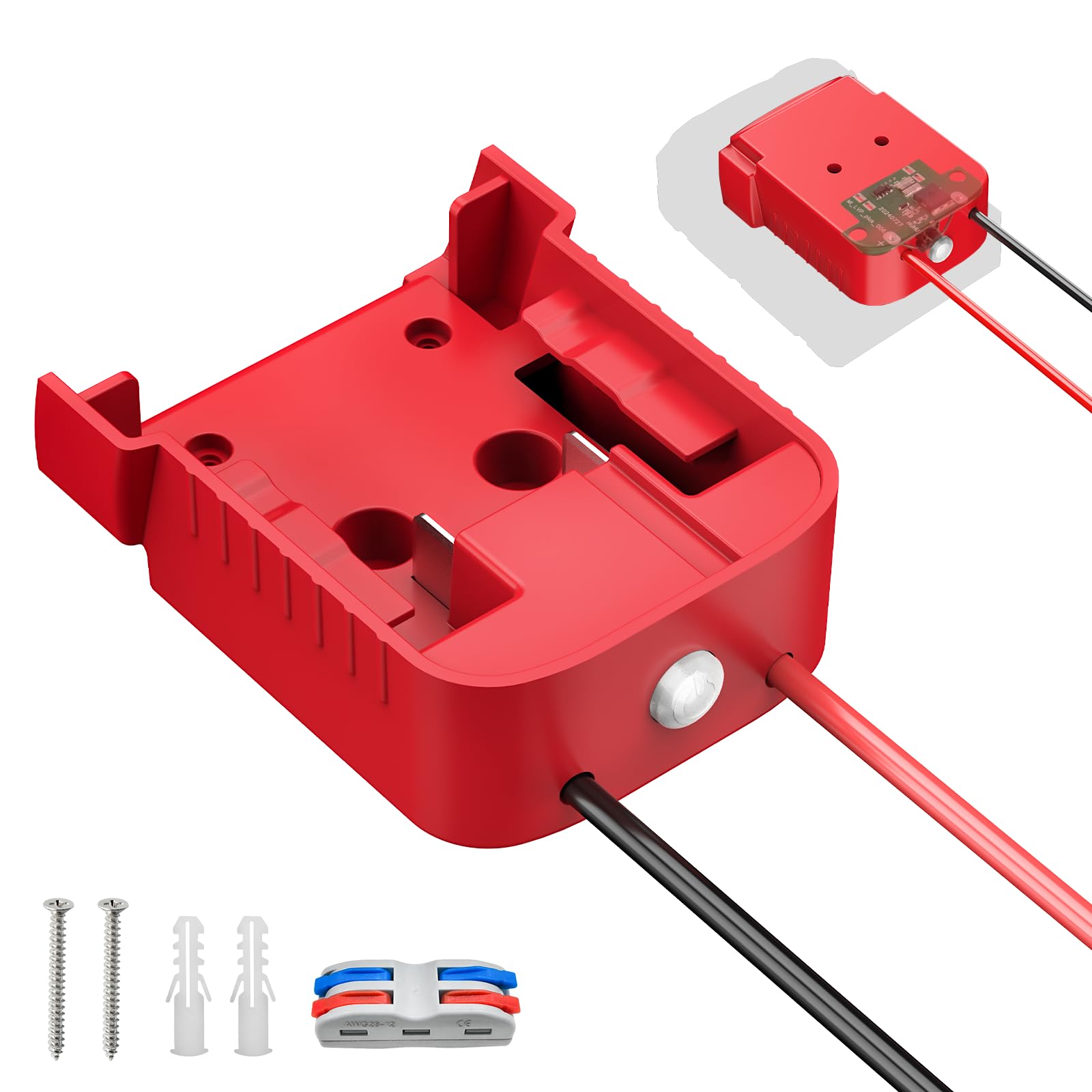 AKSCYZM  power cell Adapter with Switch Over Discharge Protection Compatible with Milwaukee 18V power cell Converter for DIY Rc Car Toys Robotics